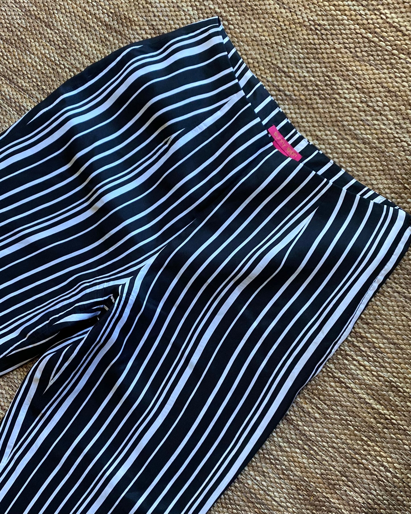 Sunny Leigh Vintage 100% Silk Striped Pants