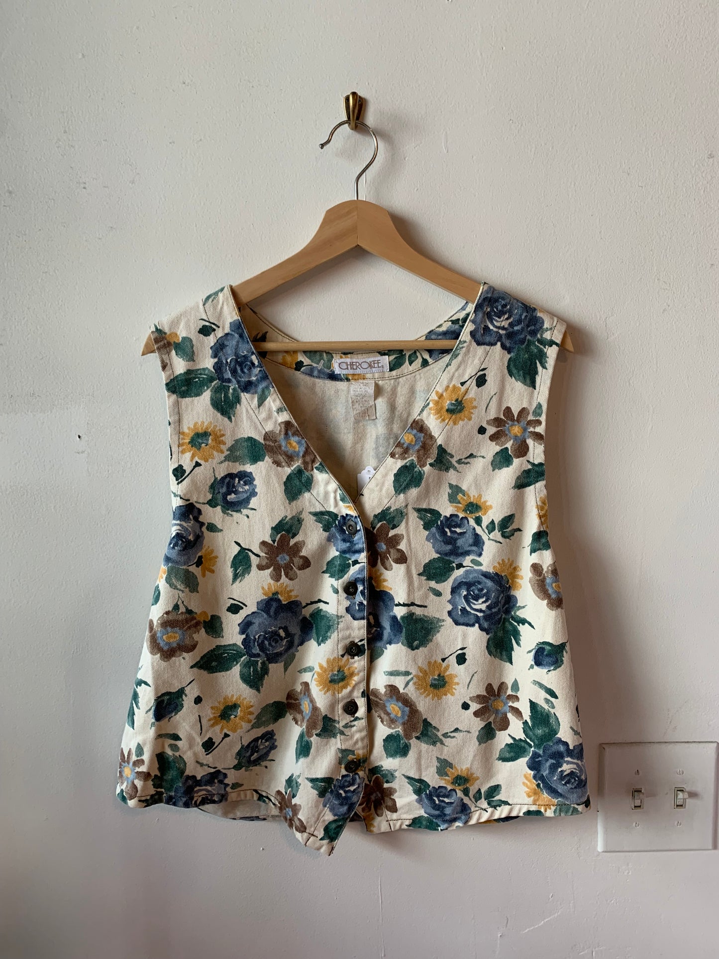 Vintage Floral Cherokee Vest
