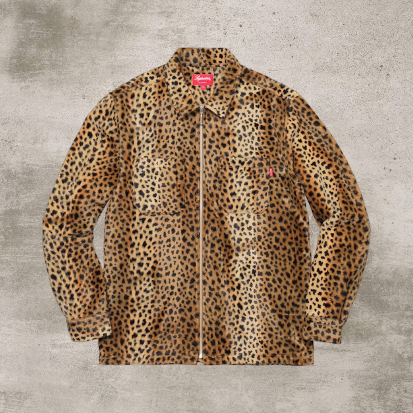 Supreme Cheetah Print Zip Up