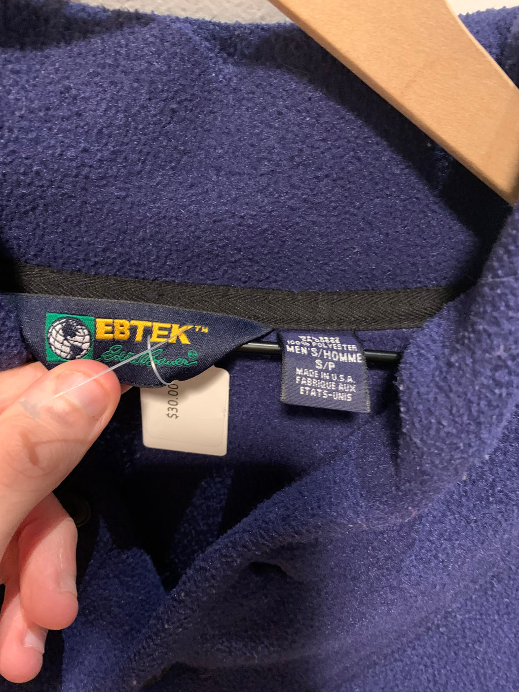 Vintage EBTEK Fleece Henley