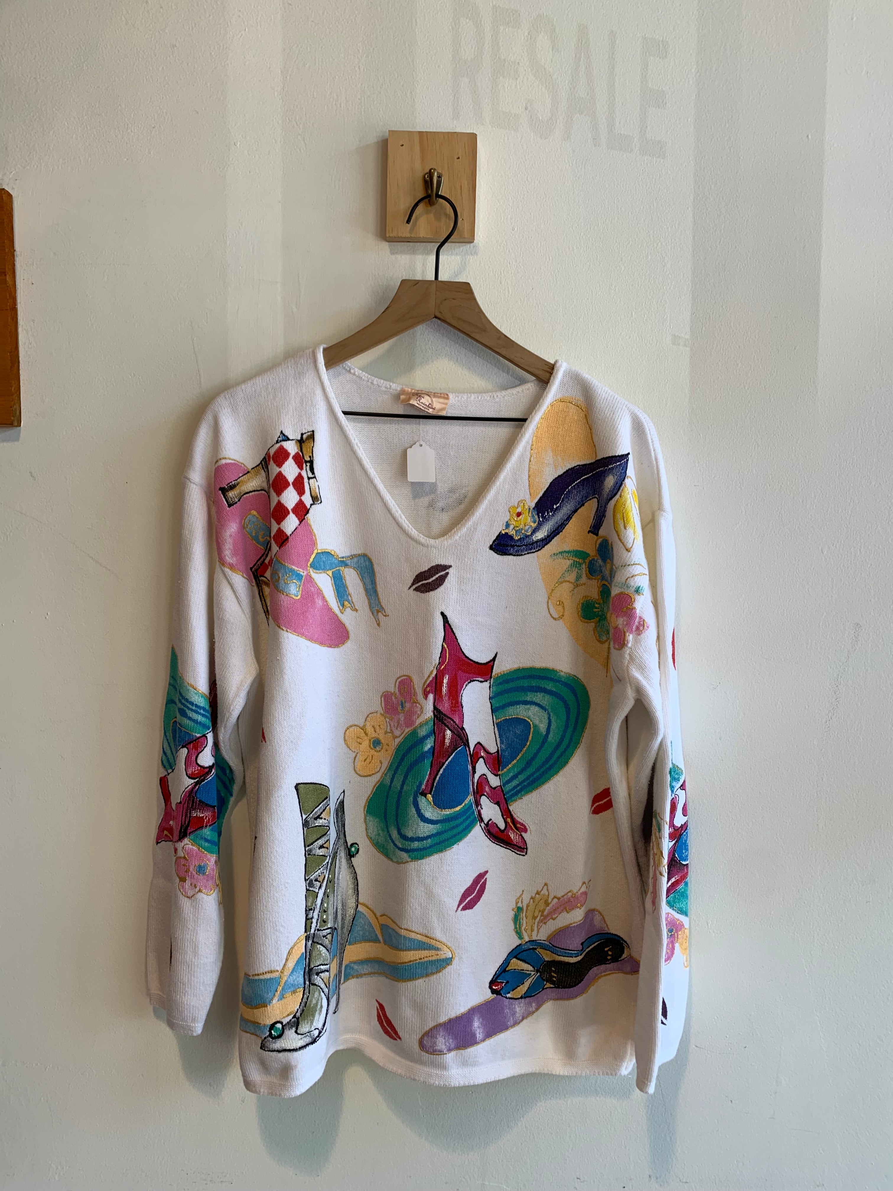 Womans Vintage New Rainbow Sweater