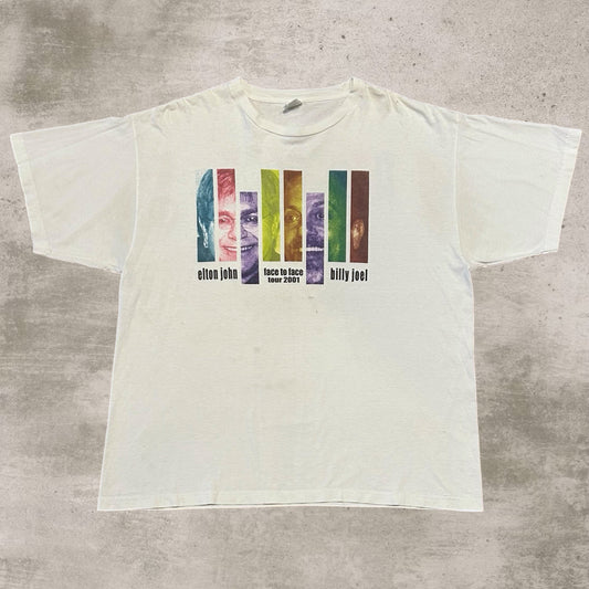 Elton,John,Billy,Joel Face To Face 2001 Tour T-Shirt