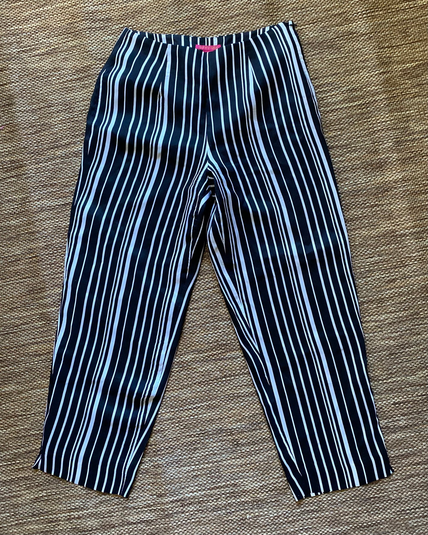 Sunny Leigh Vintage 100% Silk Striped Pants