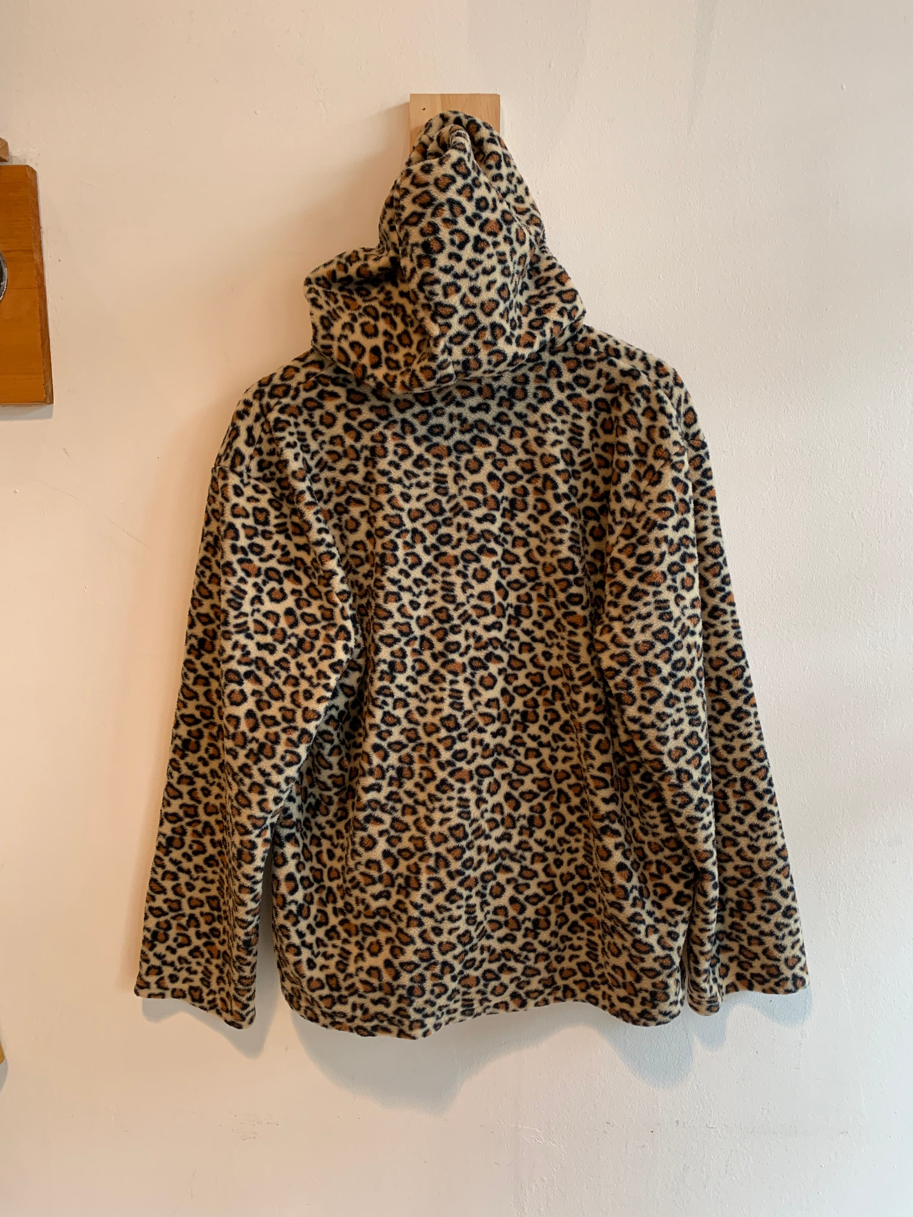 Nick & Sarah Leopard Print Full Zip Fleece Hoodie