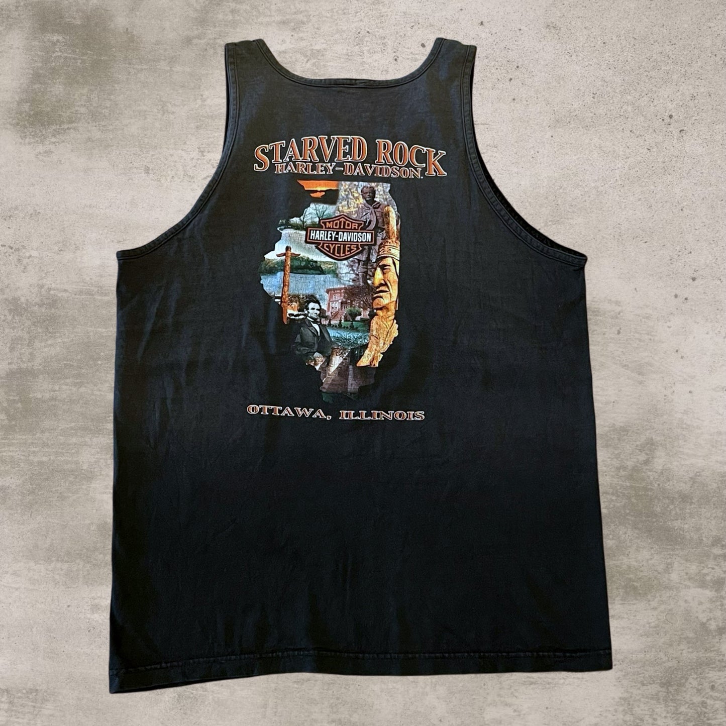 Vintage Harley Davidson Starved Rock Tanktop