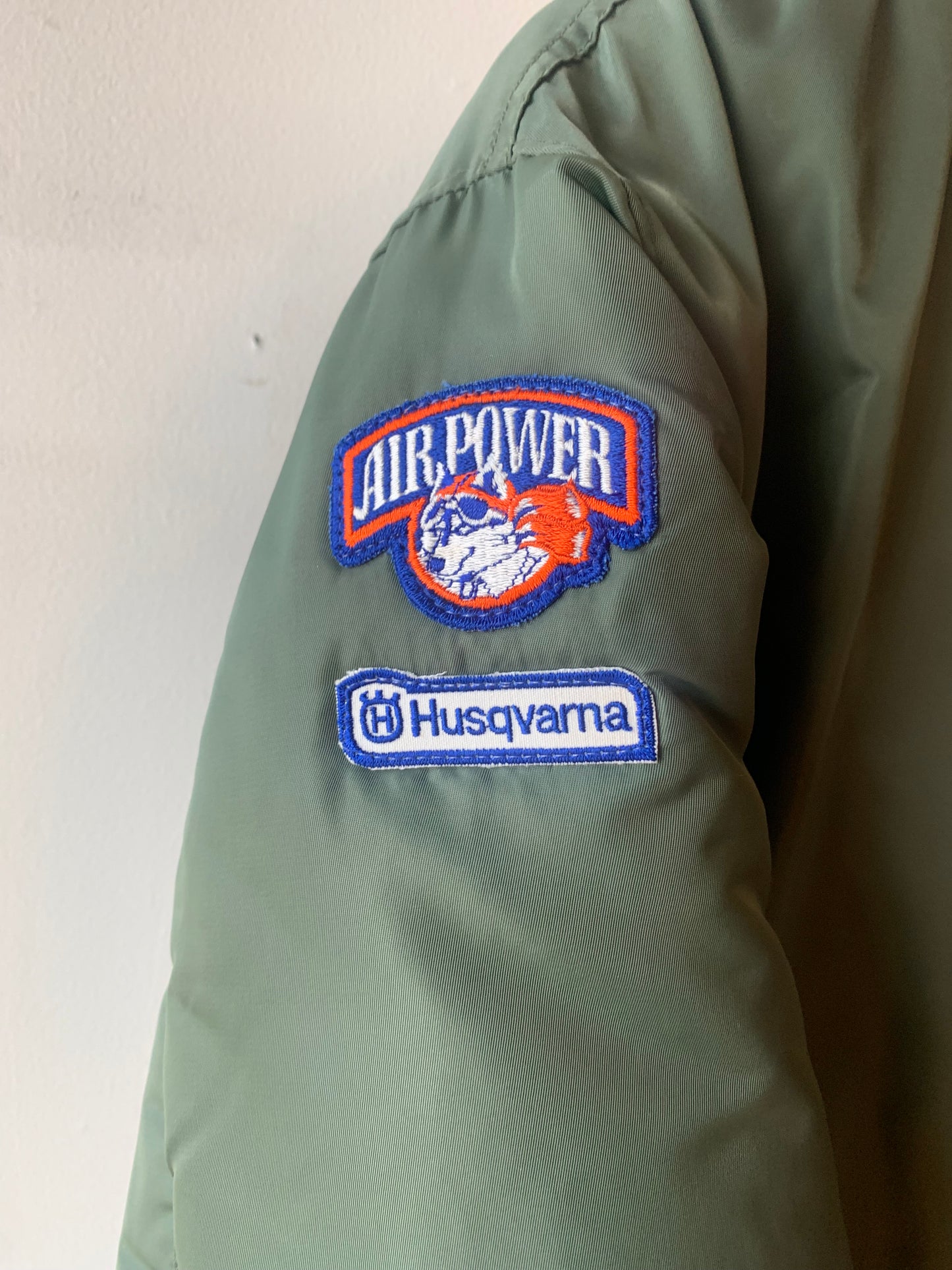 Vintage Olive Bomber Jacket