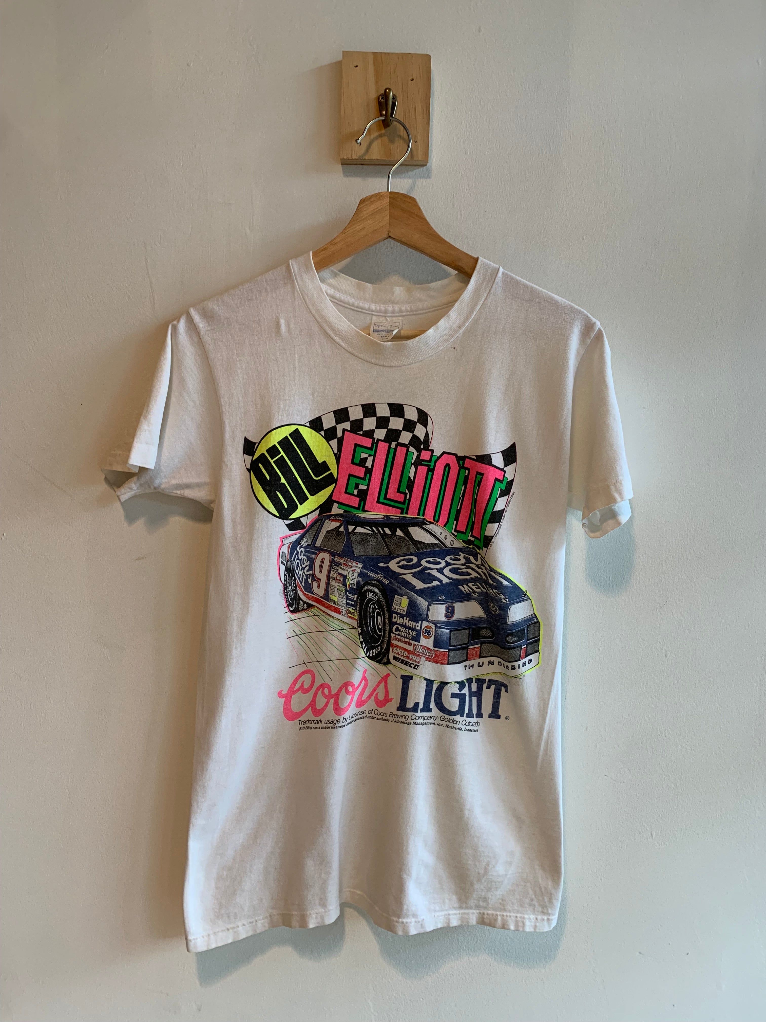 Vintage Bill Elliott Coors Light NASCAR Racing T-Shirt