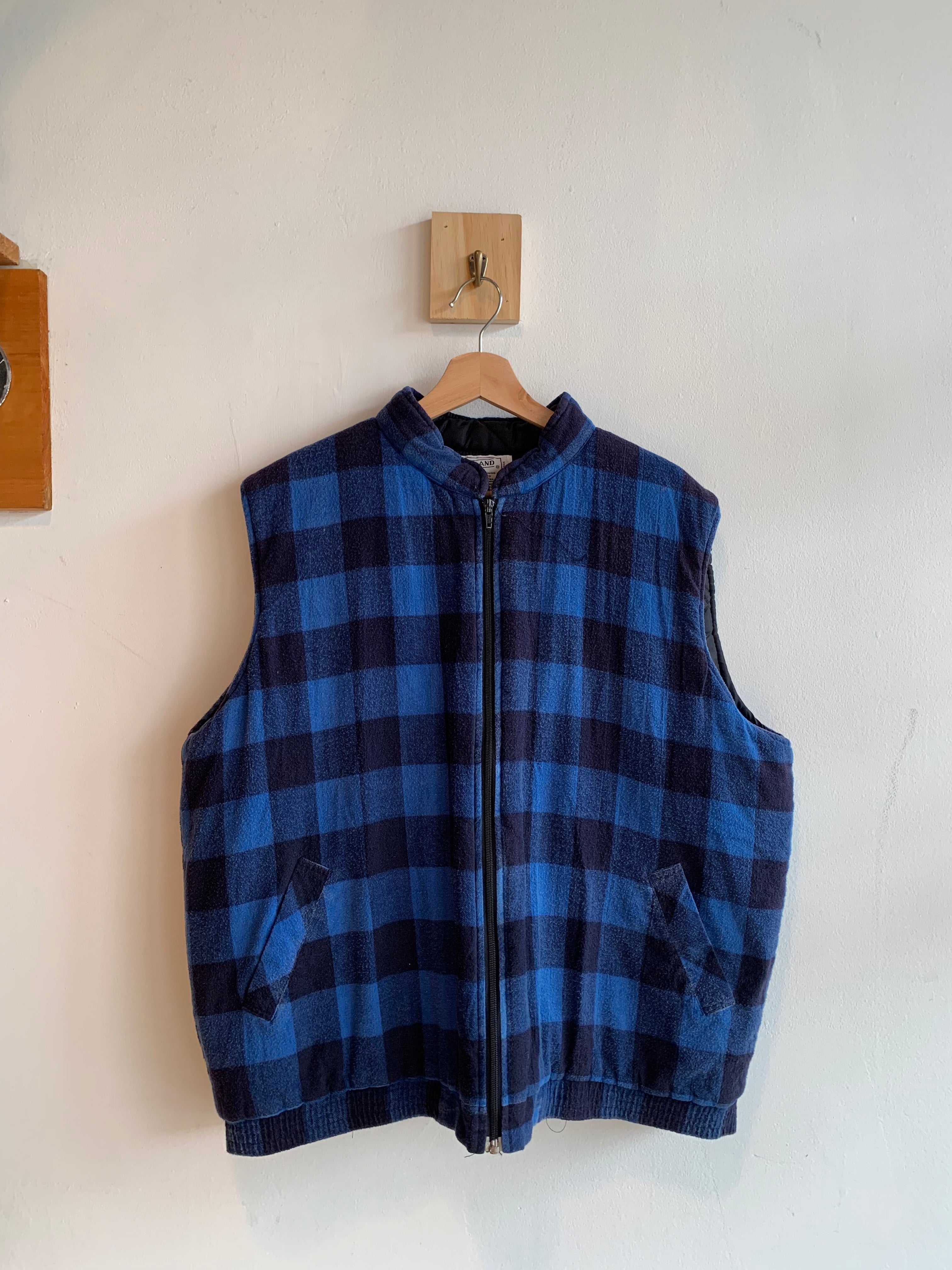 Vintage Woodland Plaid Full-Zip Vest