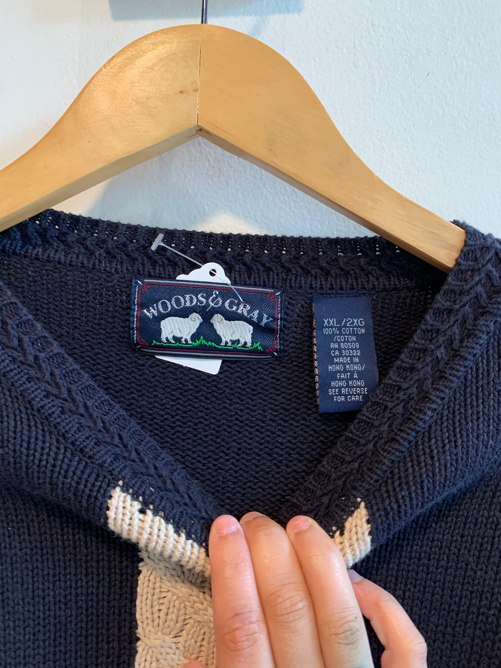 Vintage Wood & Gray Sweater