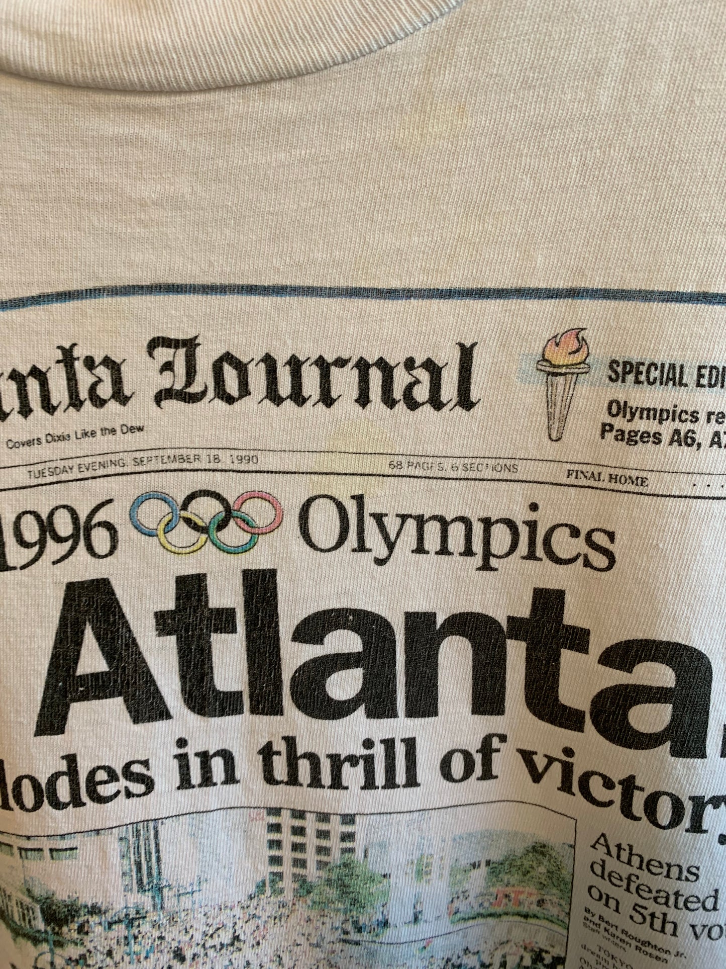 Vintage Atlanta ‘96 Newspaper Tee
