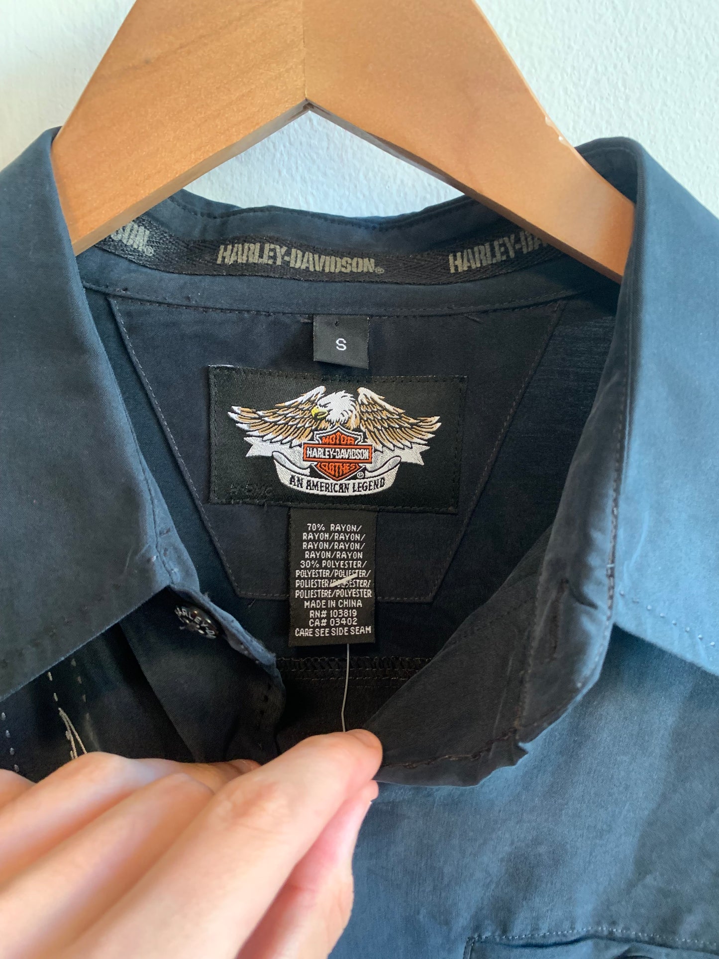 Vintage Harley Davidson Tribal Button up