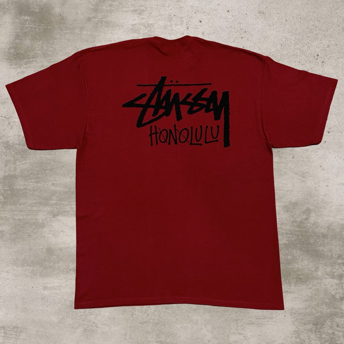 Maroon Stussy Honolulu Tee