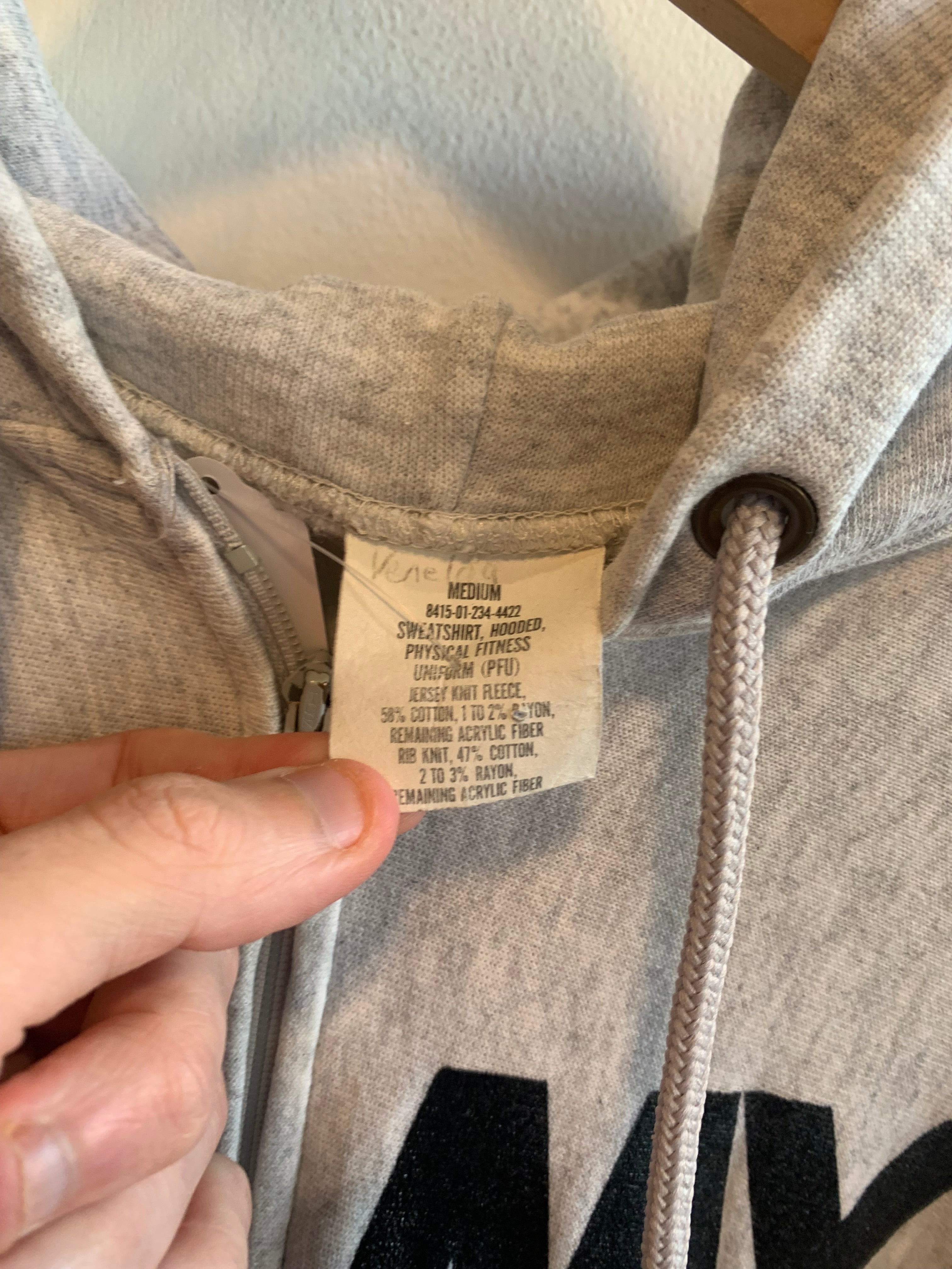 Vintage Army Zip Up Hoodie