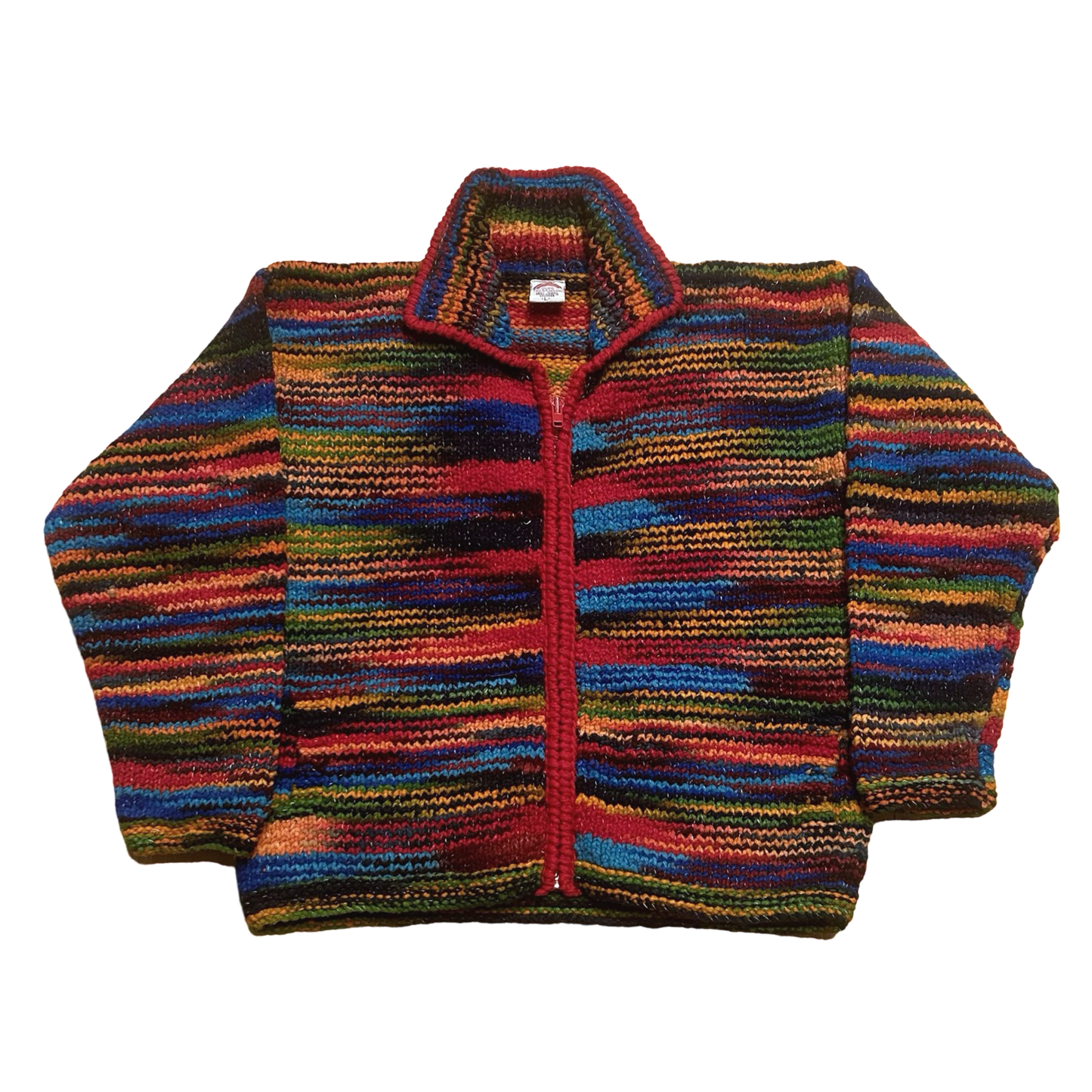 Vintage Over The Rainbow Knitted Zip Up