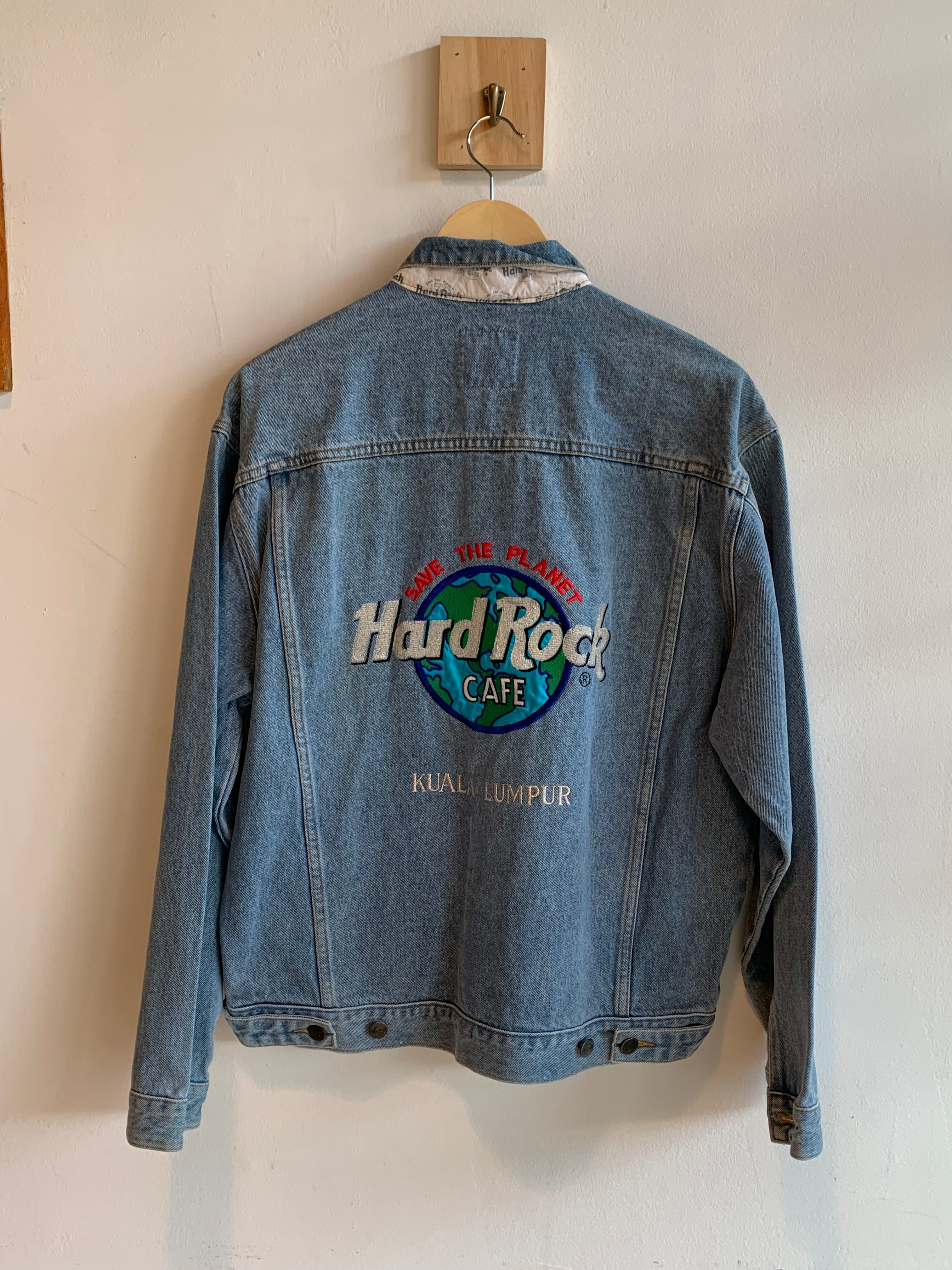 Vintage Hard Rock Cafe "Save the Planet" Denim Jacket