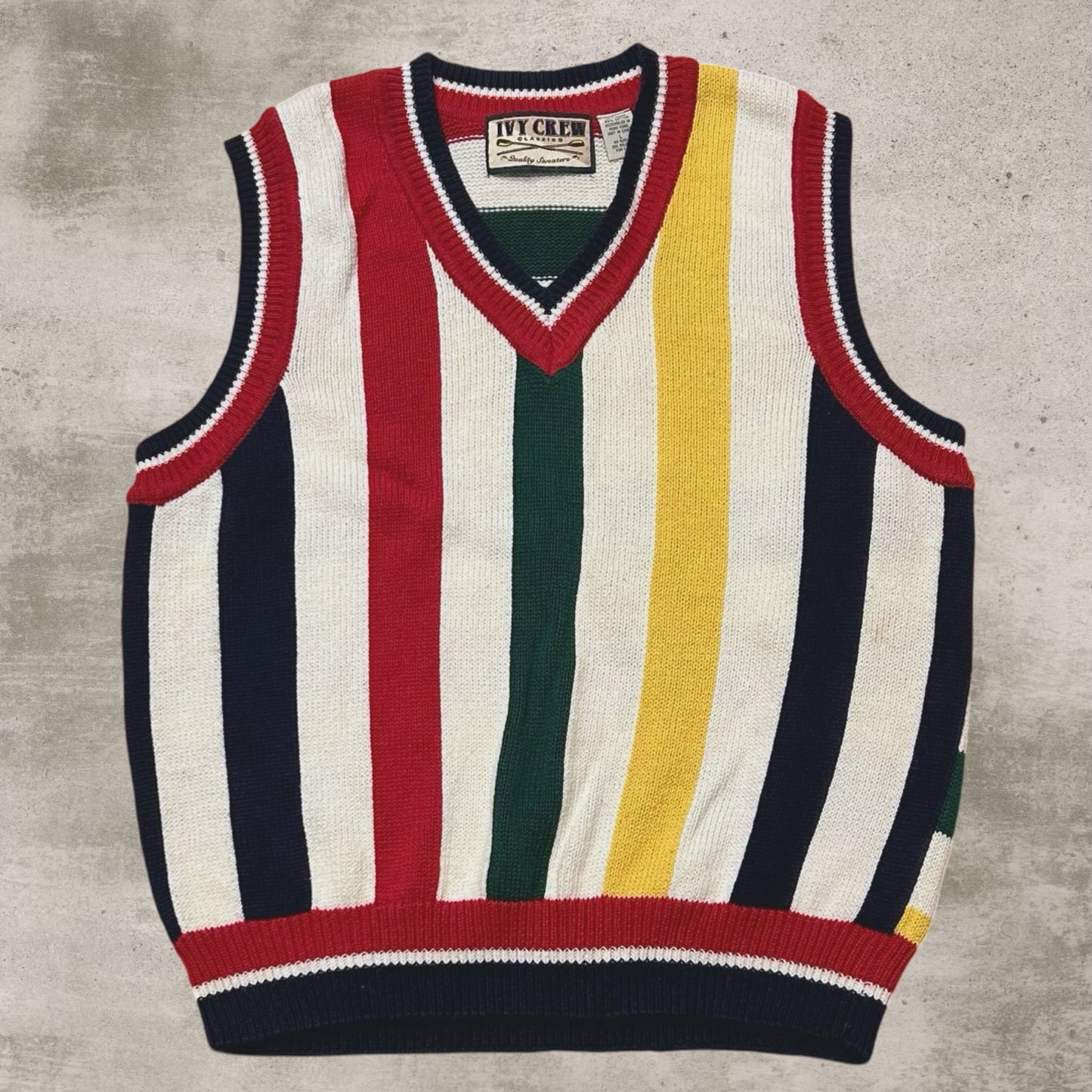 Vintage Ivy Crew Striped Vest