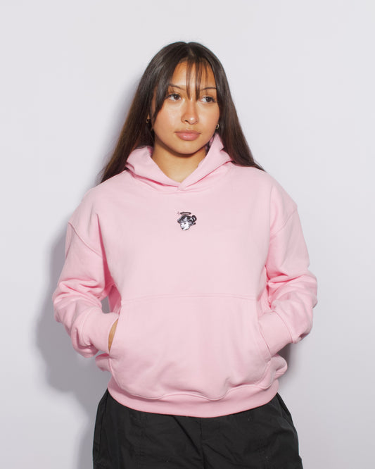 Pink Girl Head Hoodie