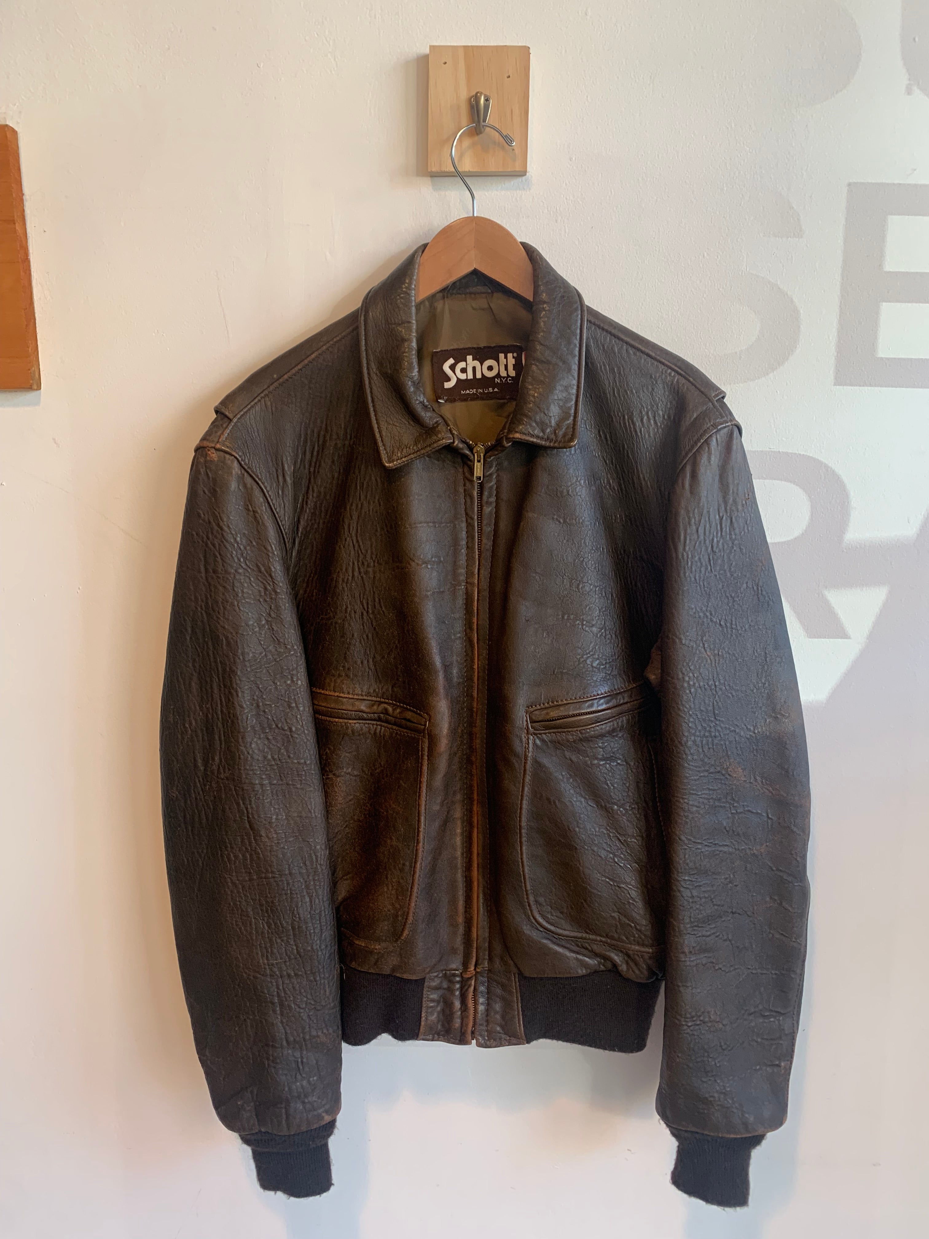 Vintage Schott Brown Leather Jacket
