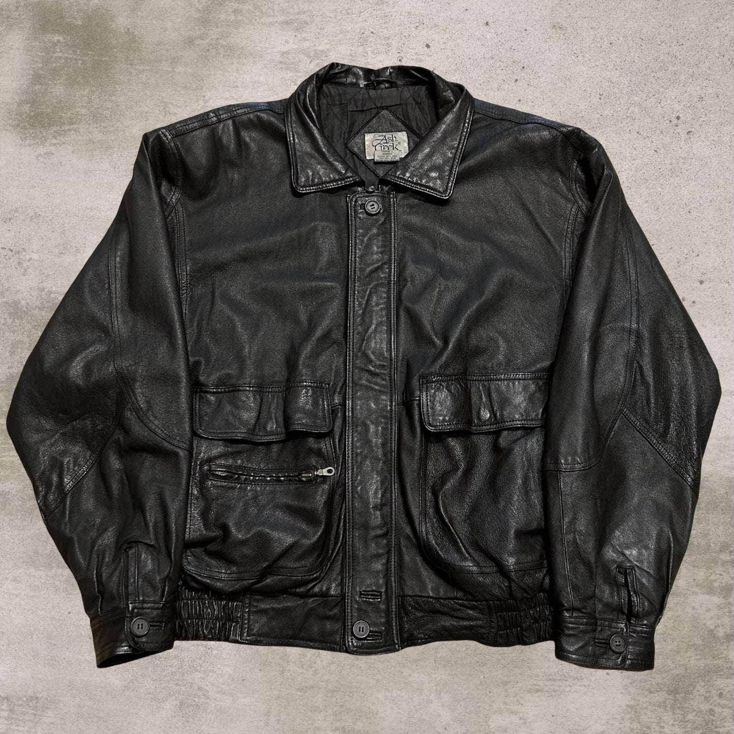 Black Leather Flight Jacket