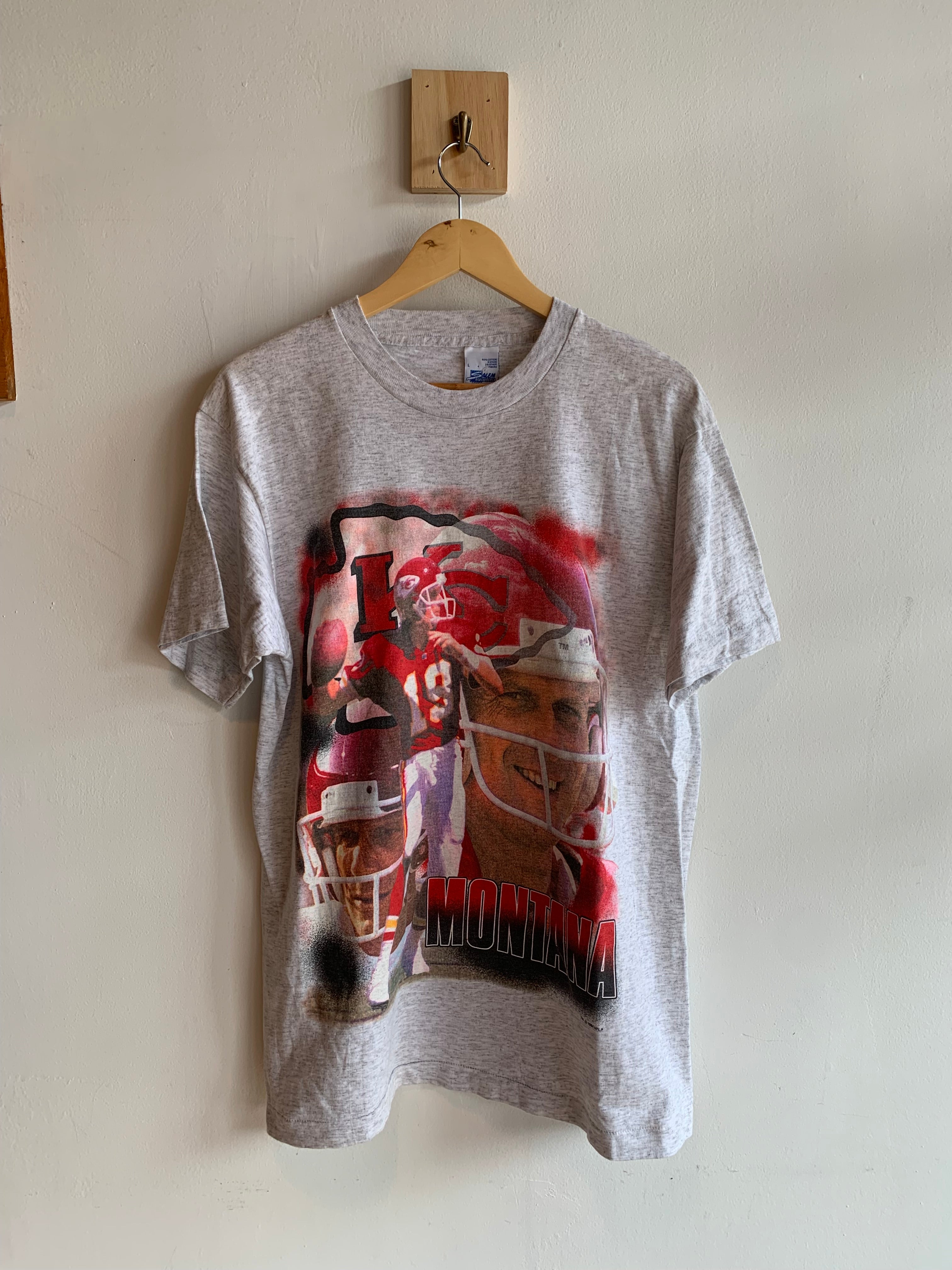 Vintage Kansas City Chiefs NFL Joe Montana T-Shirt