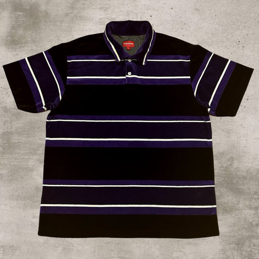 Supreme Stripe Velour Polo