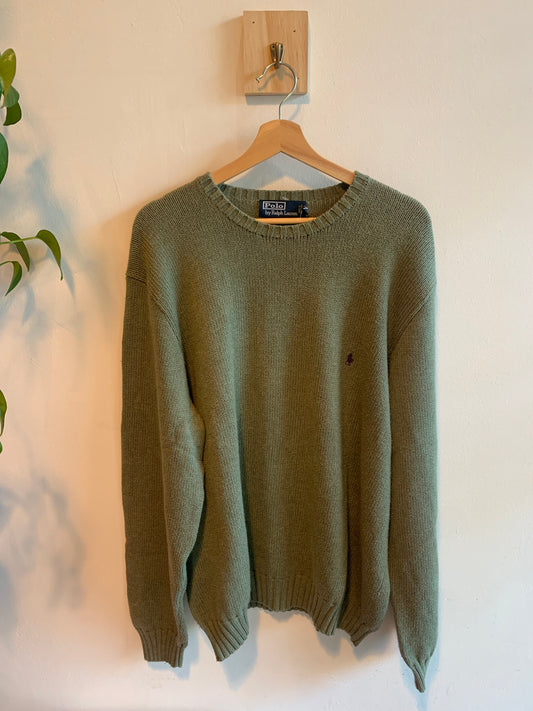Vintage Polo Knit Sweatshirt