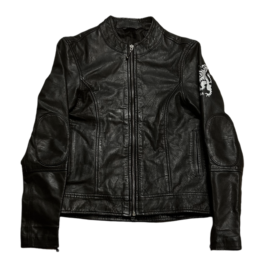 Leather Motocross Zip Up