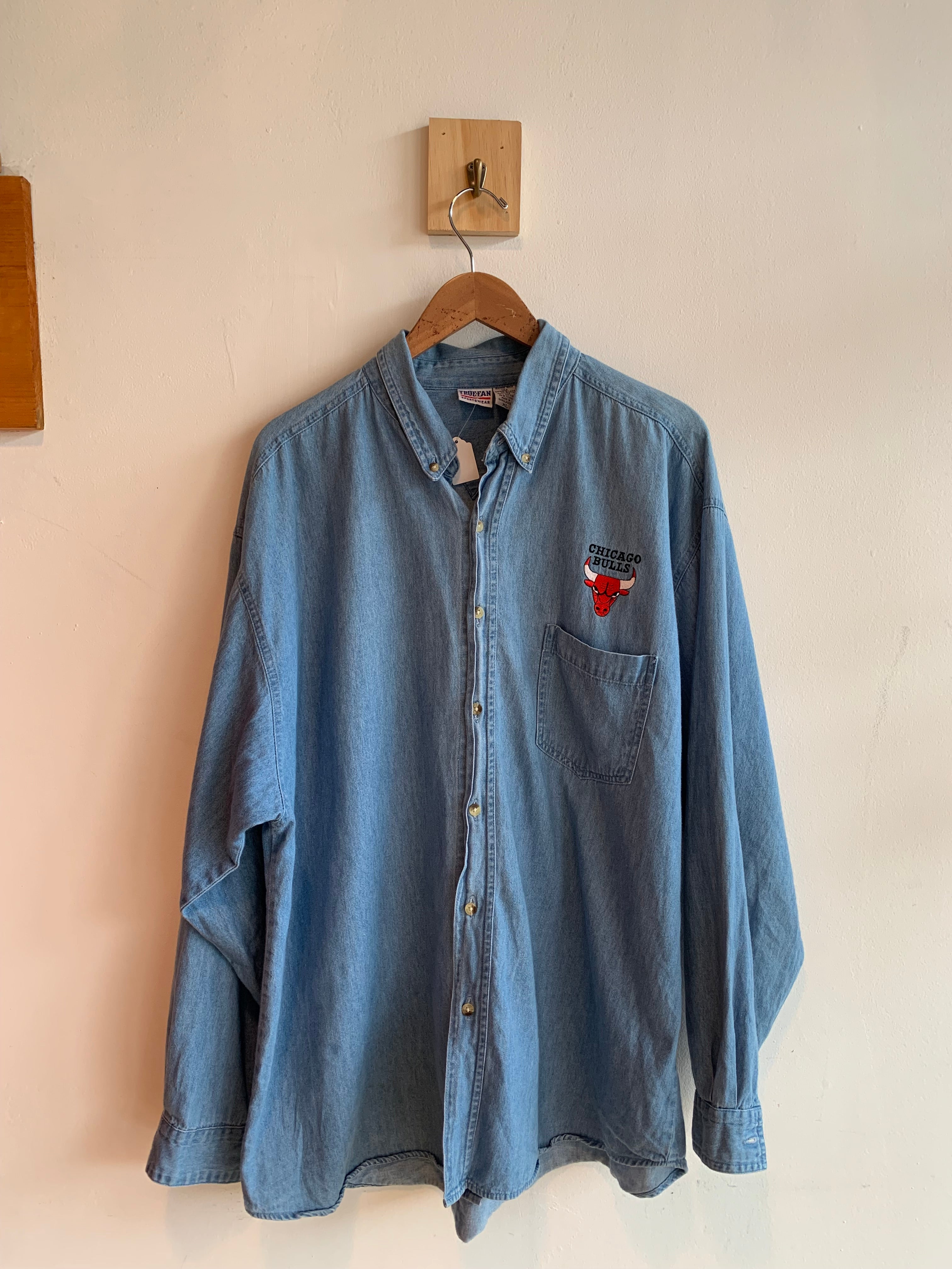 Vintage Chicago Bulls Denim Button-Down Shirt