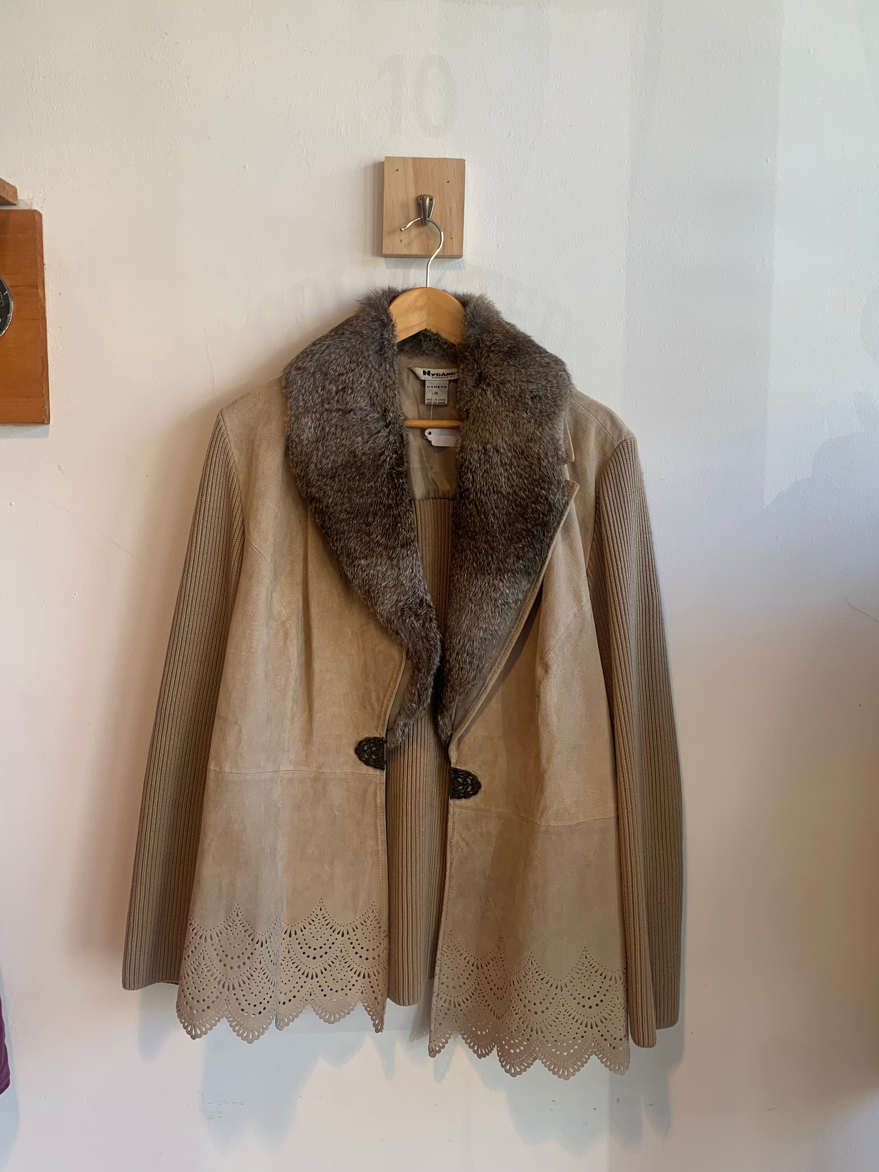 Vintage Nygård Collection Fur Collar Sweater Jacket