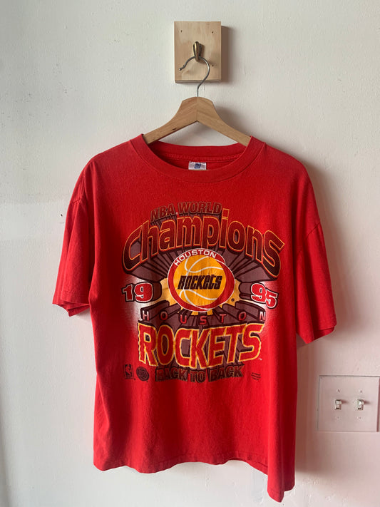 1995 Houston Rockets Back to Back Champions Tee