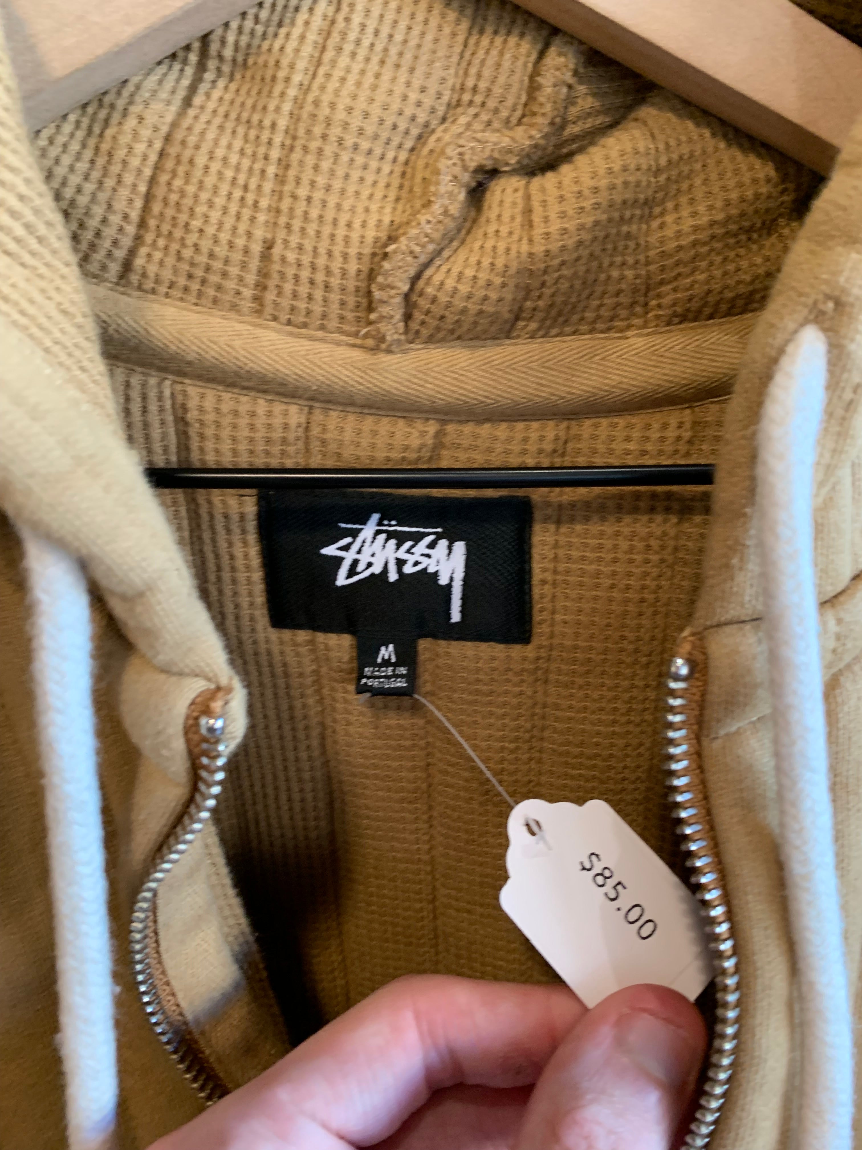 Stussy Workwear Quilted Zip Up Hoodie