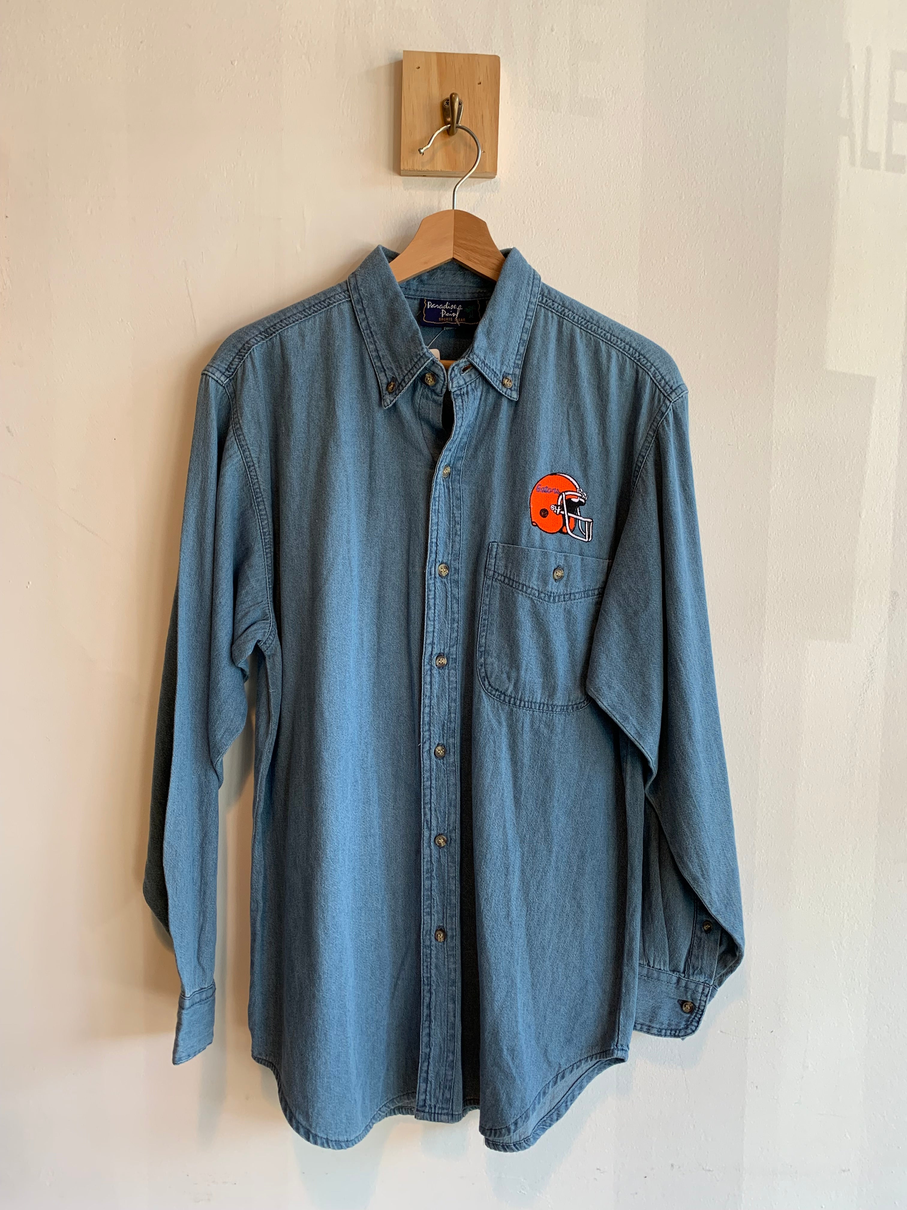 Vintage Paradise Point Sports Wear Gators Denim Shirt