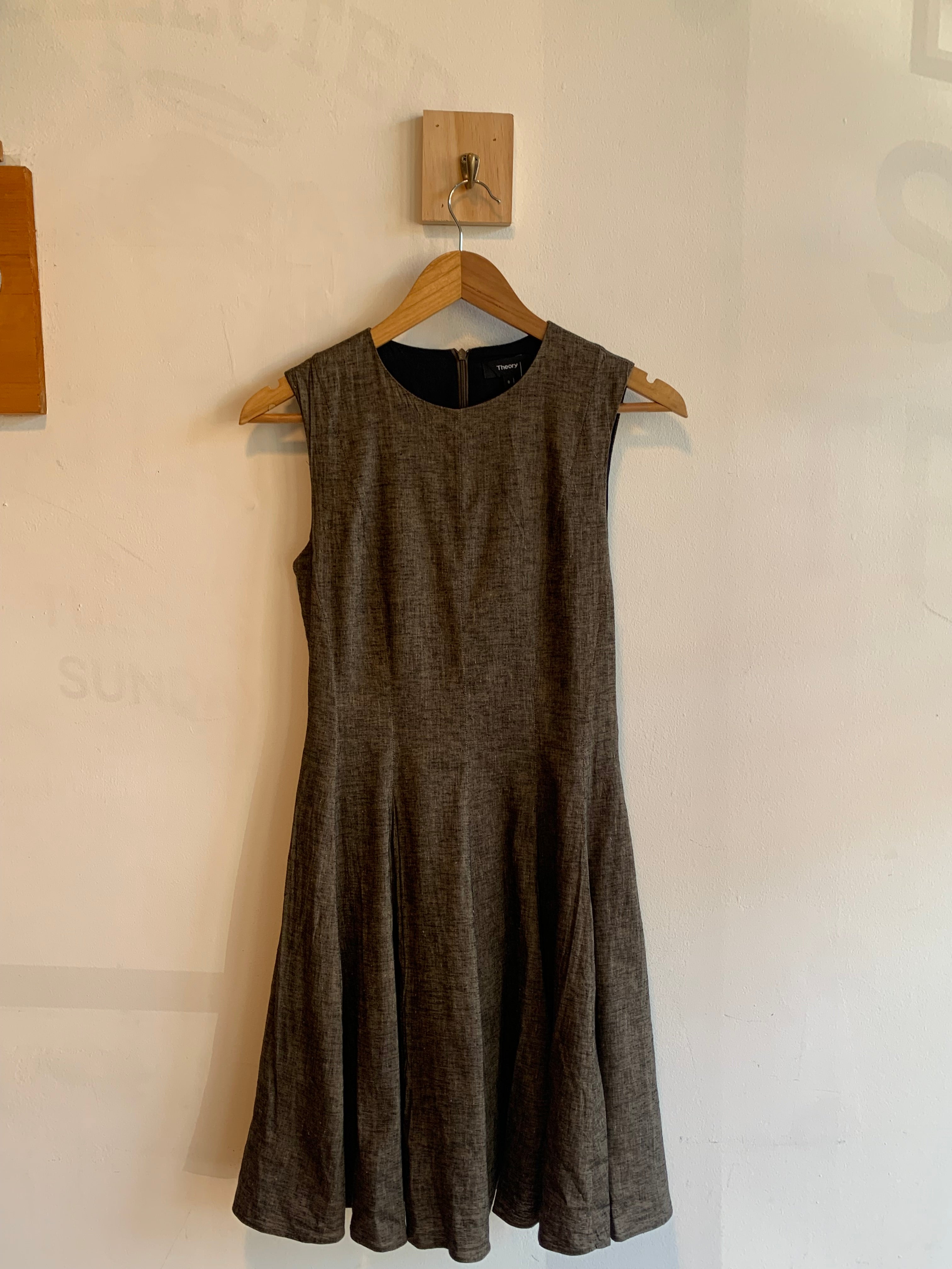 Theory Peplum Linen Line Dress