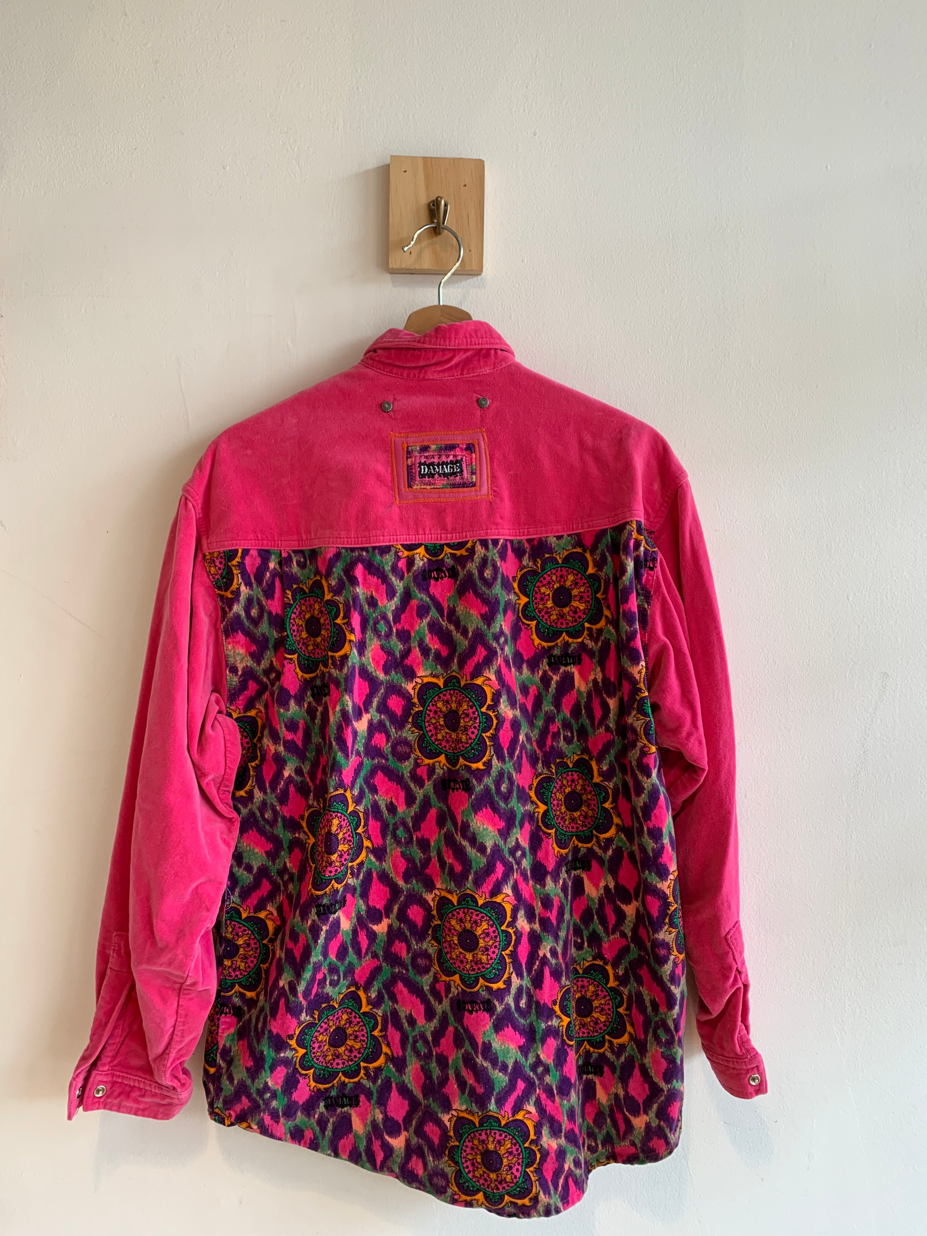 Womans Vintage Major Damage Button Down Shirt