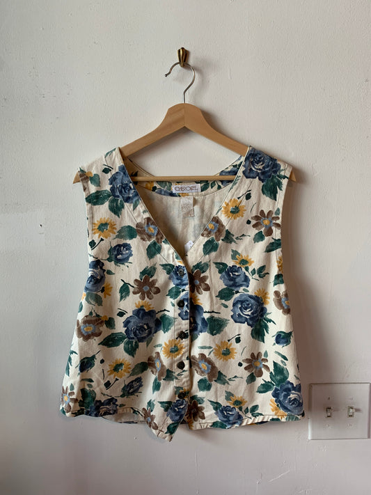 Vintage Floral Cherokee Vest