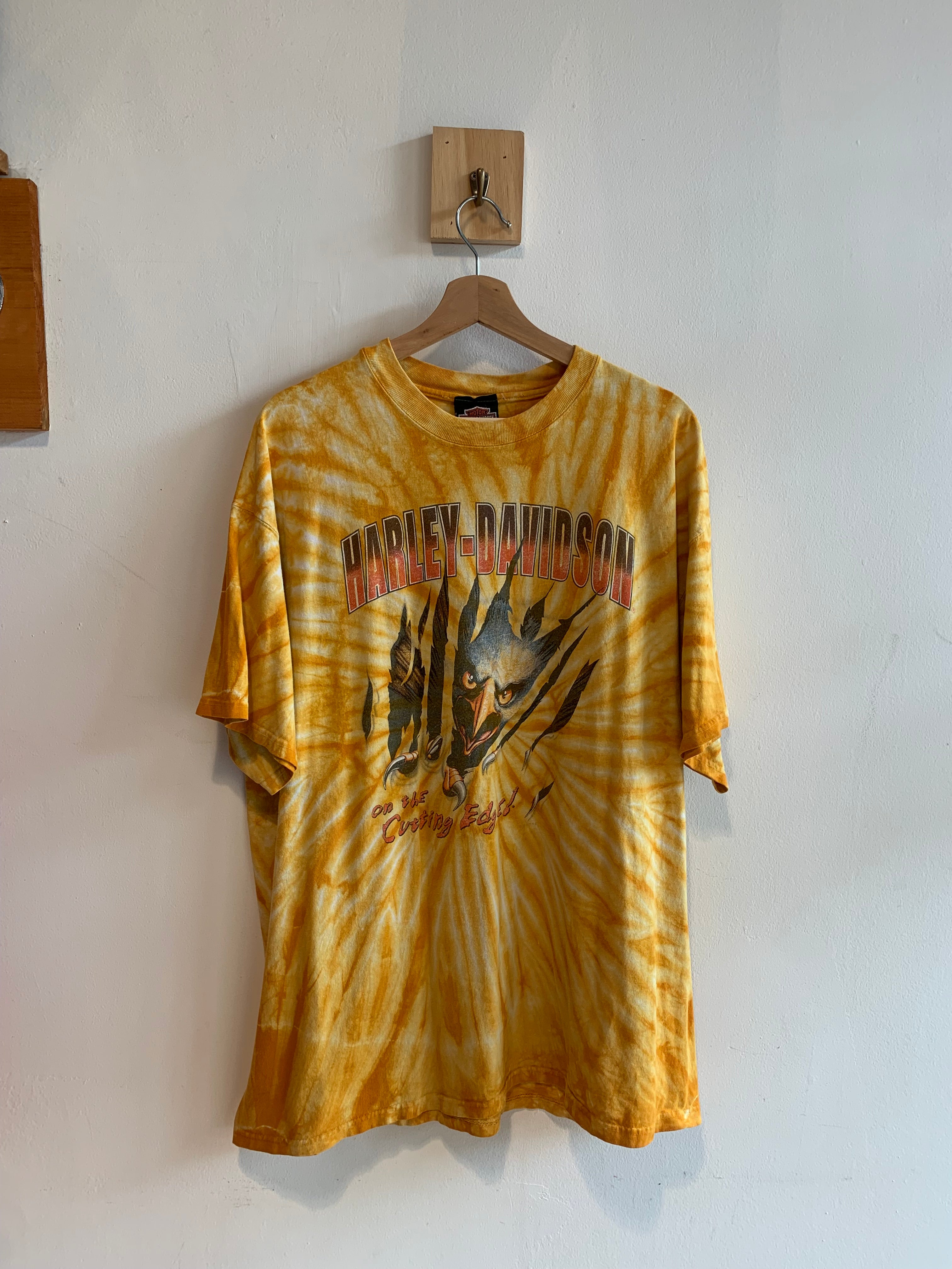 Vintage Harley Davidson 3D Eagle Tie-Dye Shirt