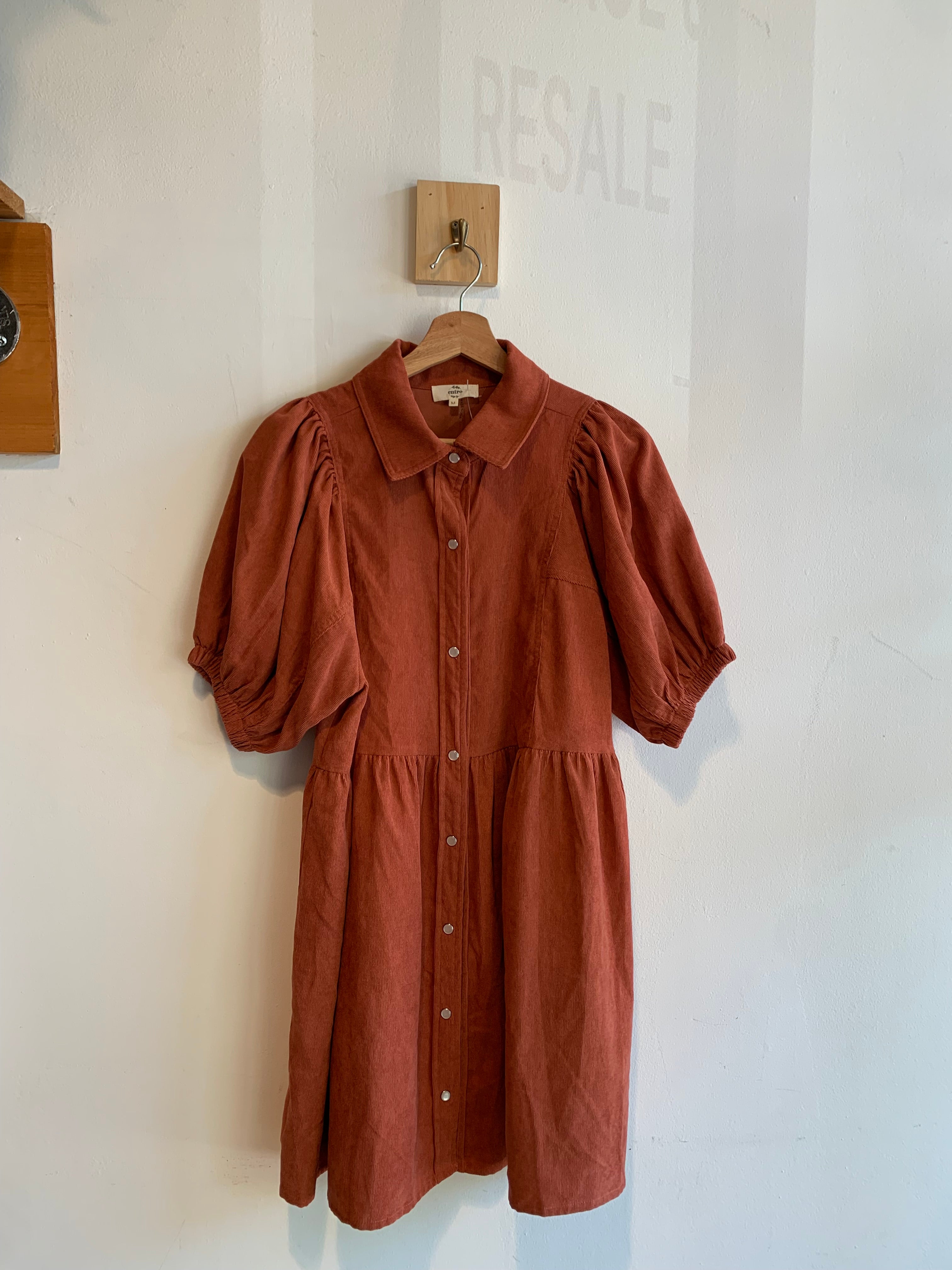 Womans Entro Puff Sleeve Mini Dress