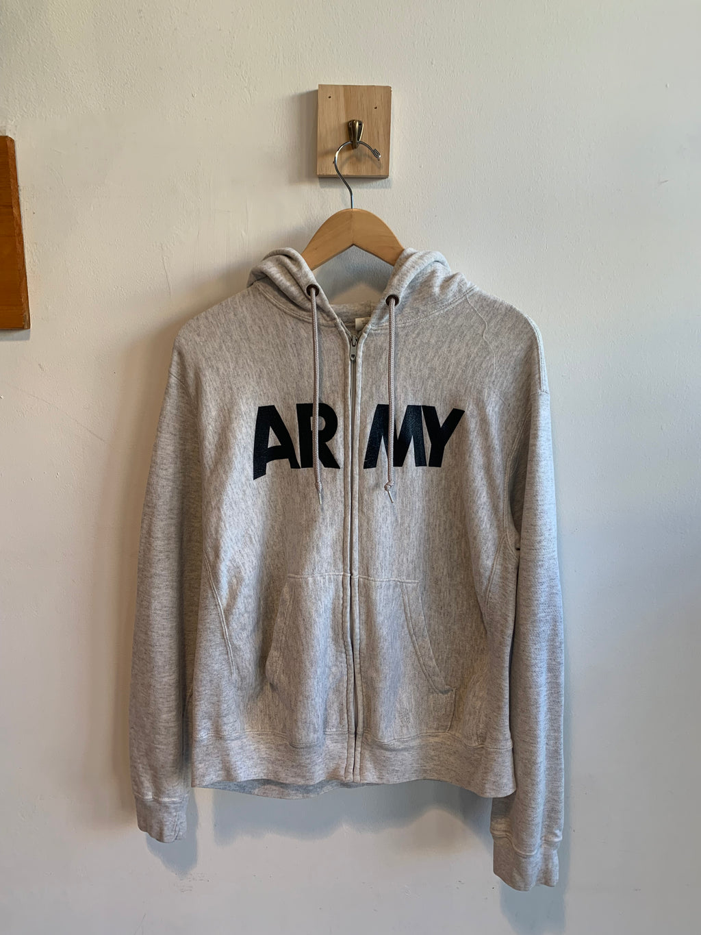 Vintage Army Zip Up Hoodie