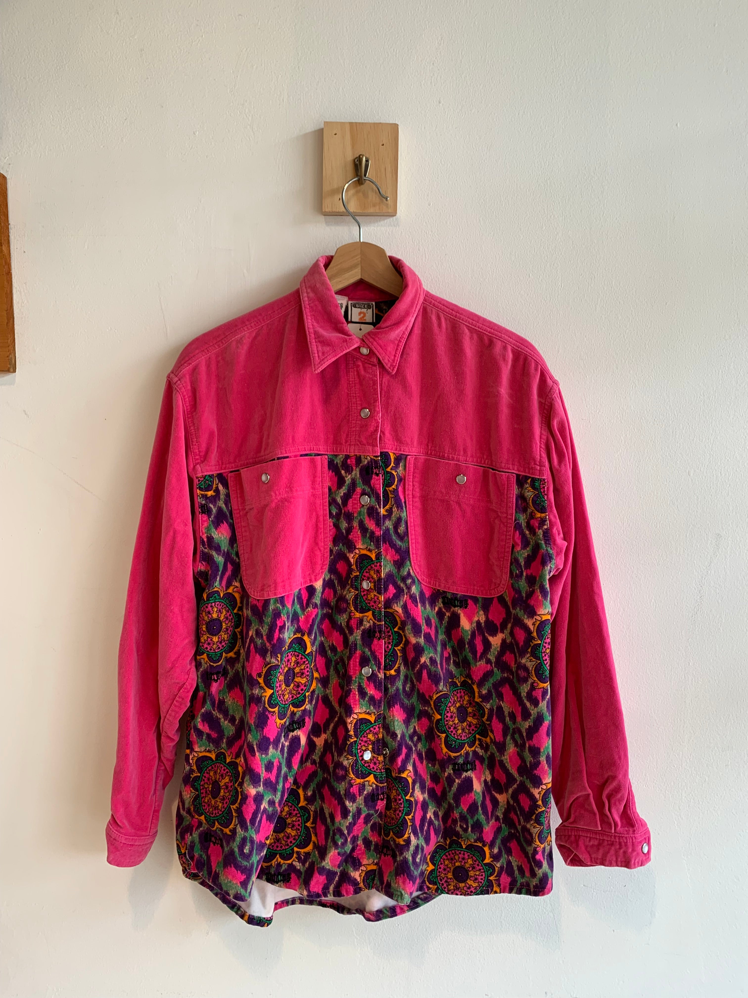 Womans Vintage Major Damage Button Down Shirt