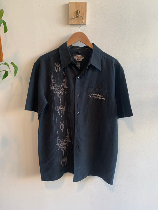 Vintage Harley Davidson Tribal Button up