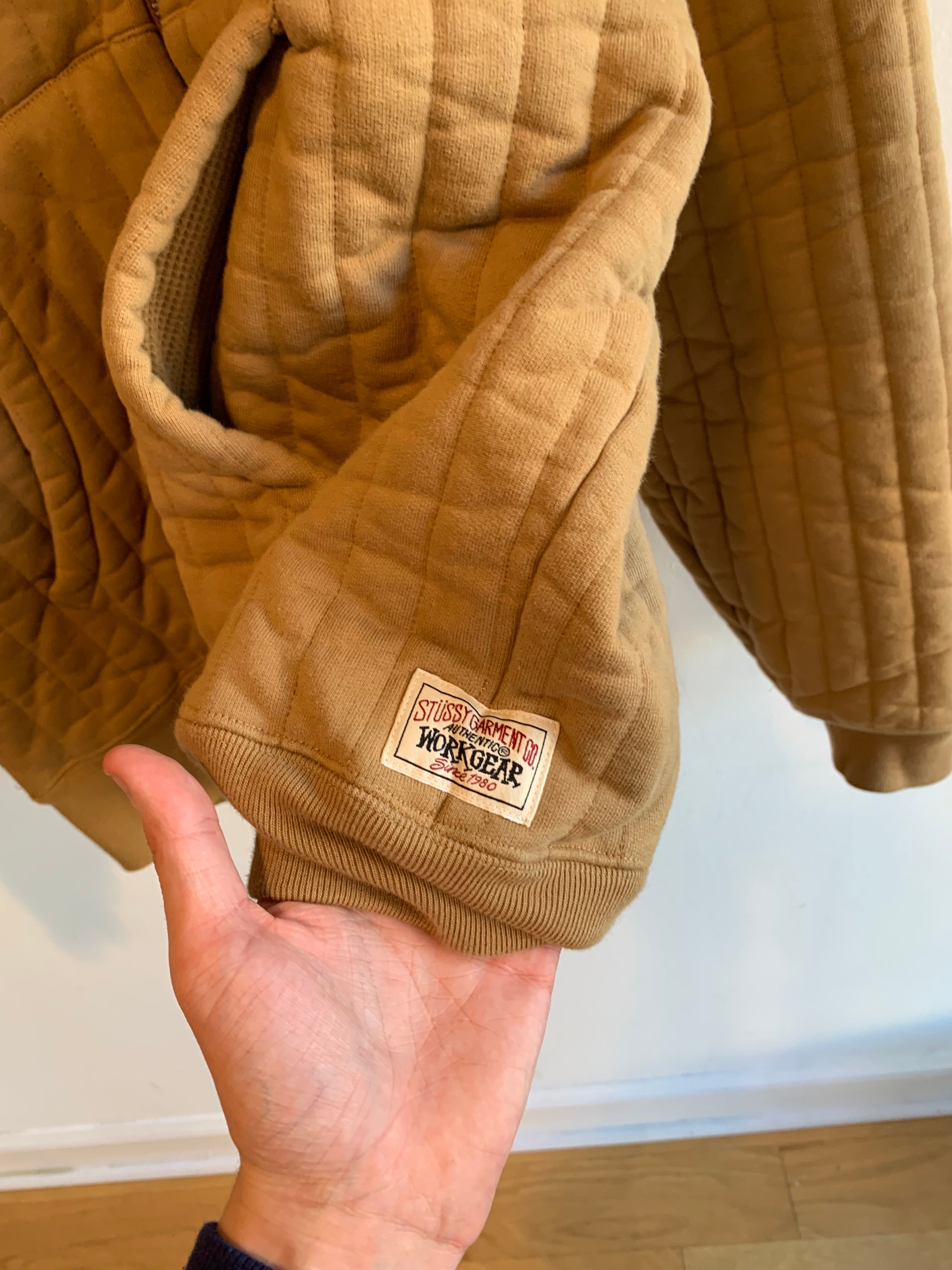 Stussy Workwear Quilted Zip Up Hoodie