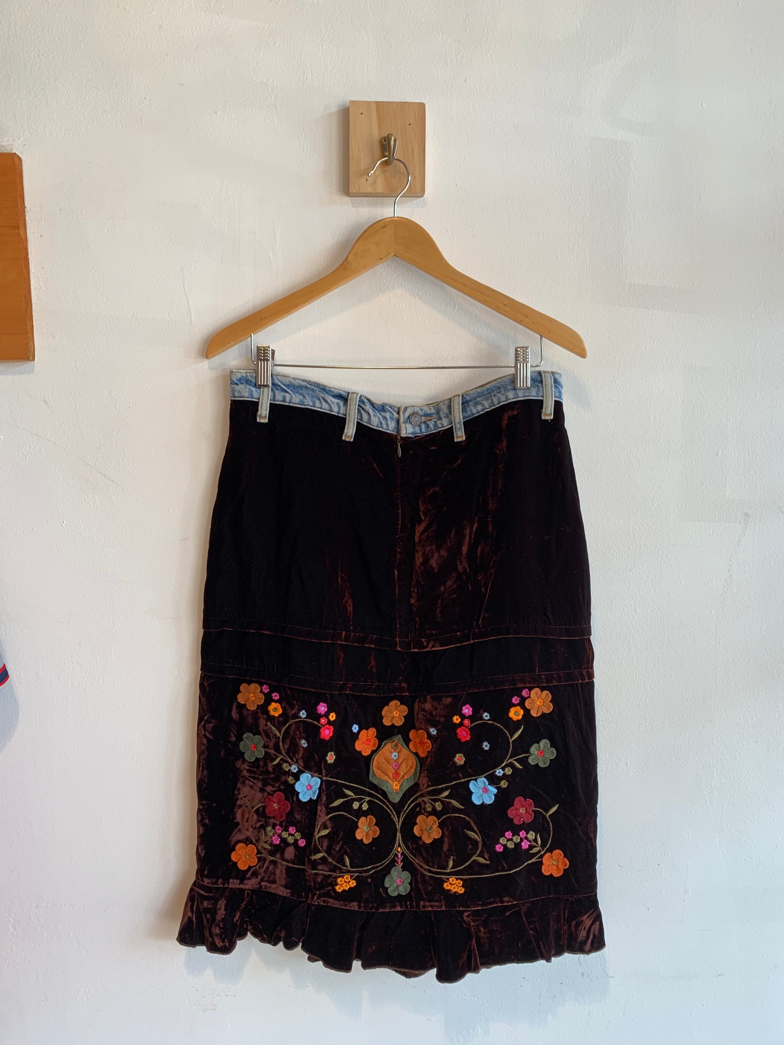 Vintage Ruth Velvet Skirt