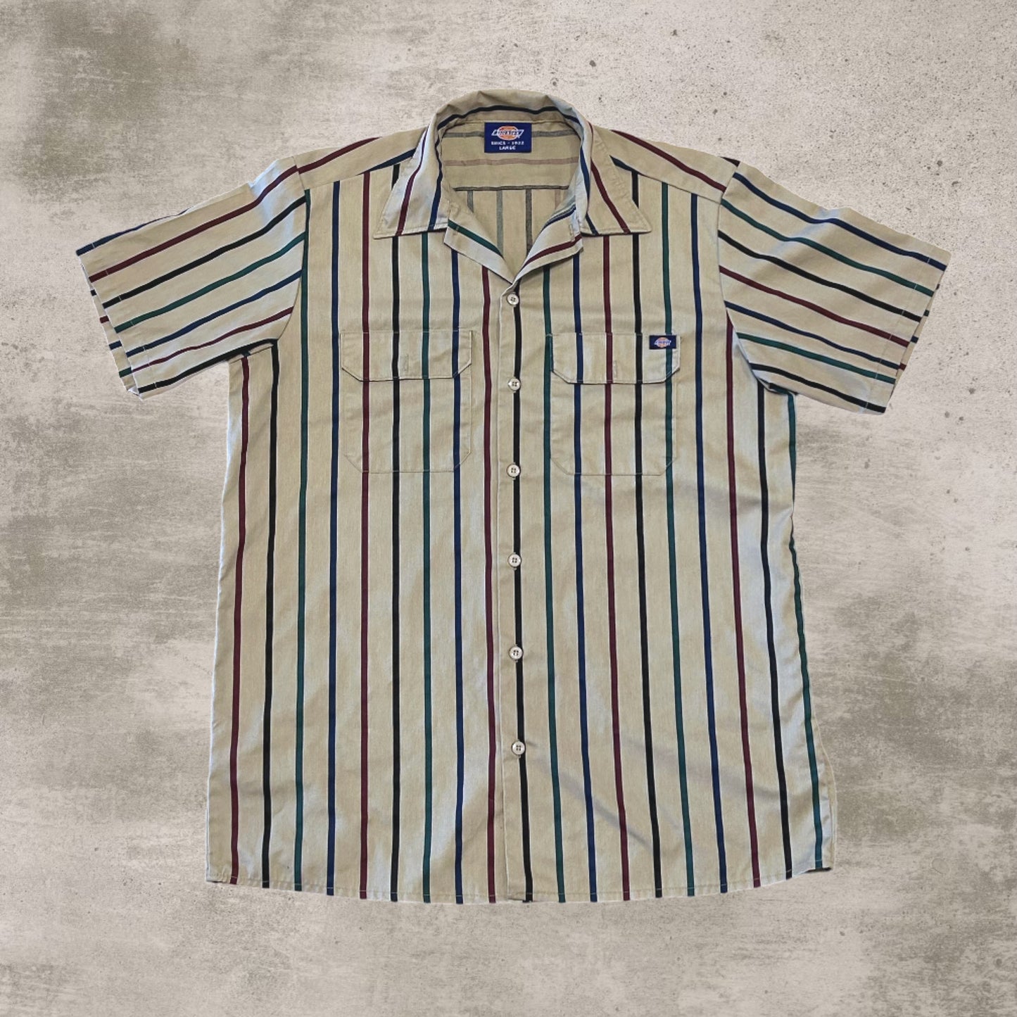 Vintage Dickies Striped Work Shirt