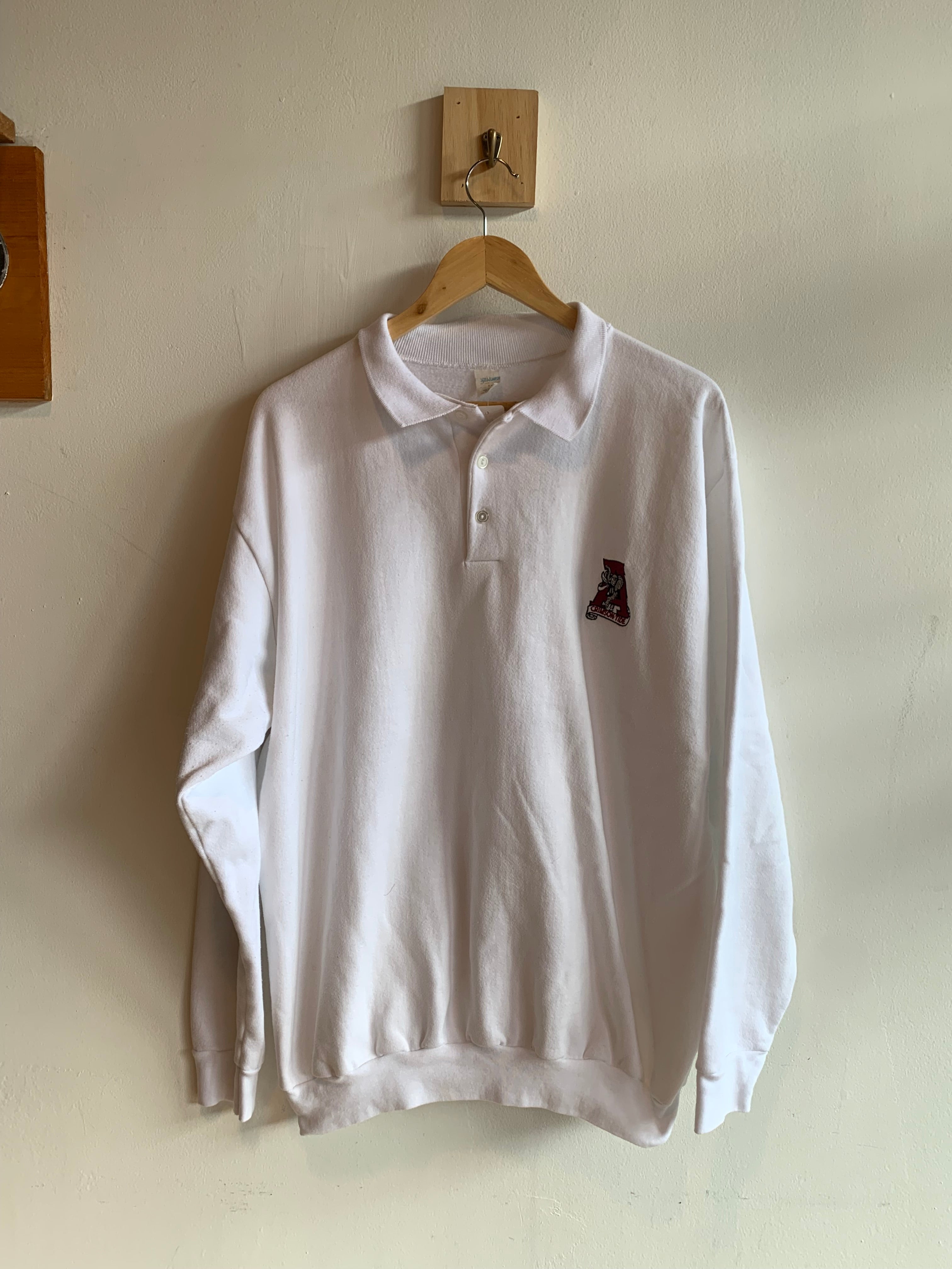 Vintage Alabama Crimson Tide Long Sleeve Polo Shirt