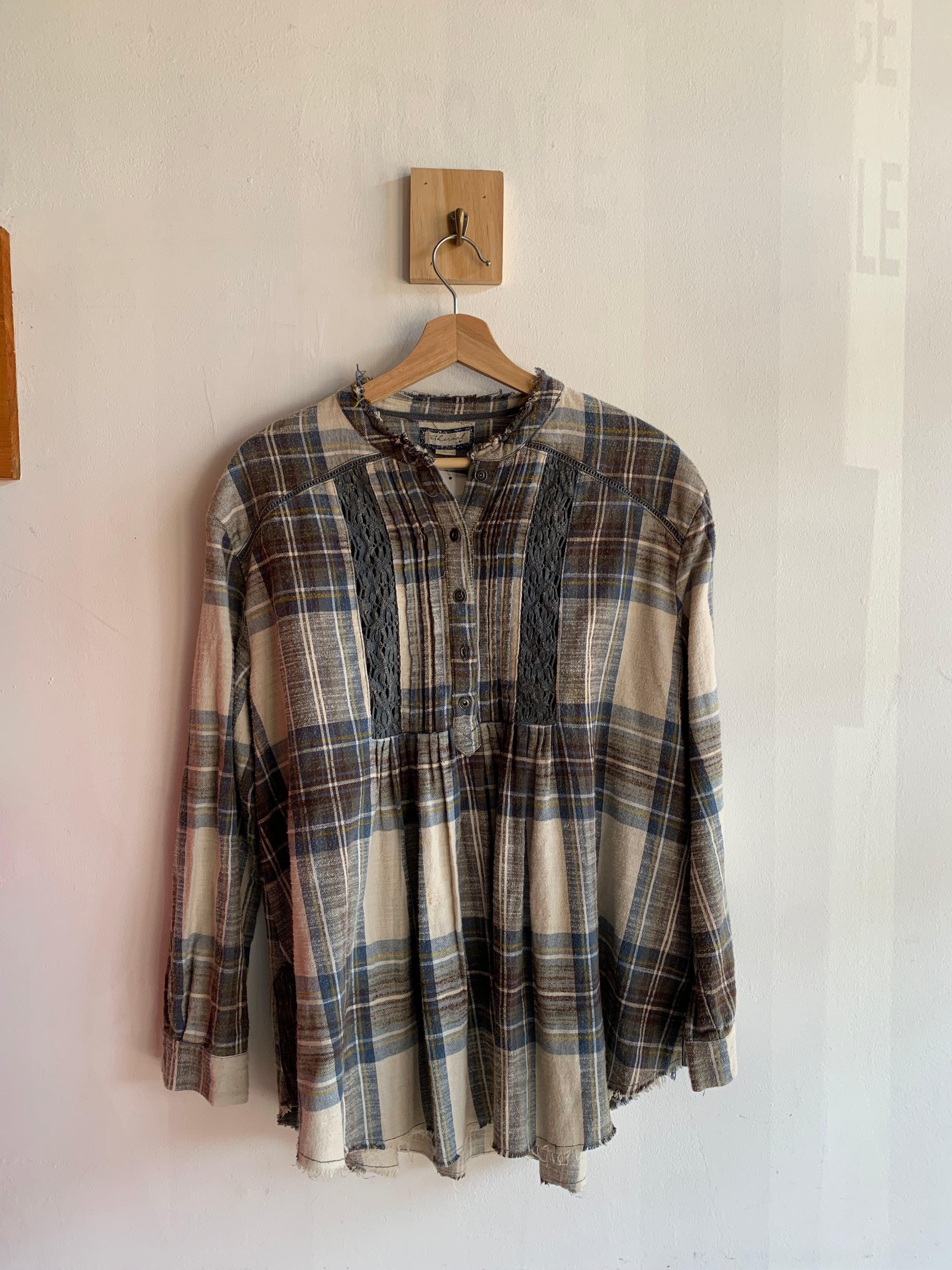 Free People Plaid Tunic Top
