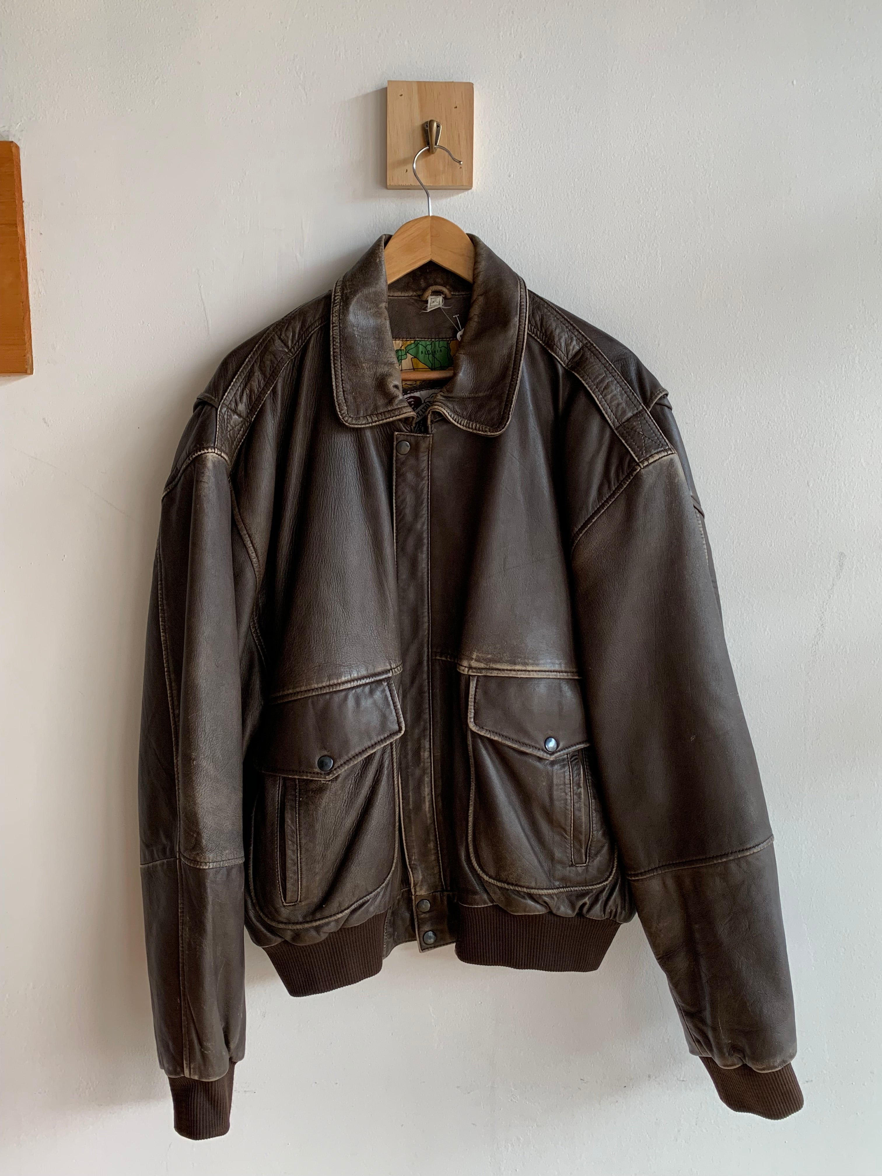 Vintage Heritage Mint LTD. Leather Bomber Jacket