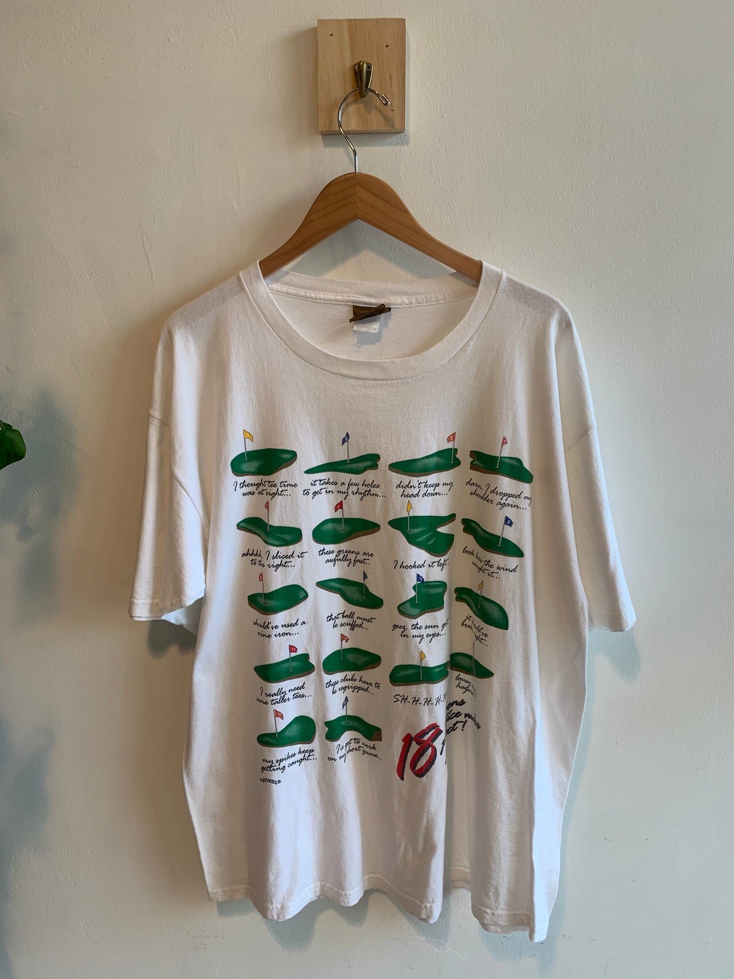 Vintage Golf Practice Makes Perfect Tee