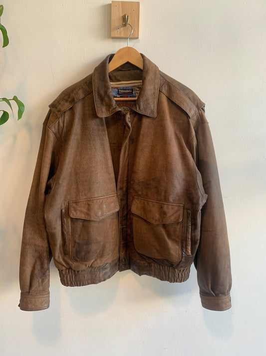 Vintage Leather Flight Jacket