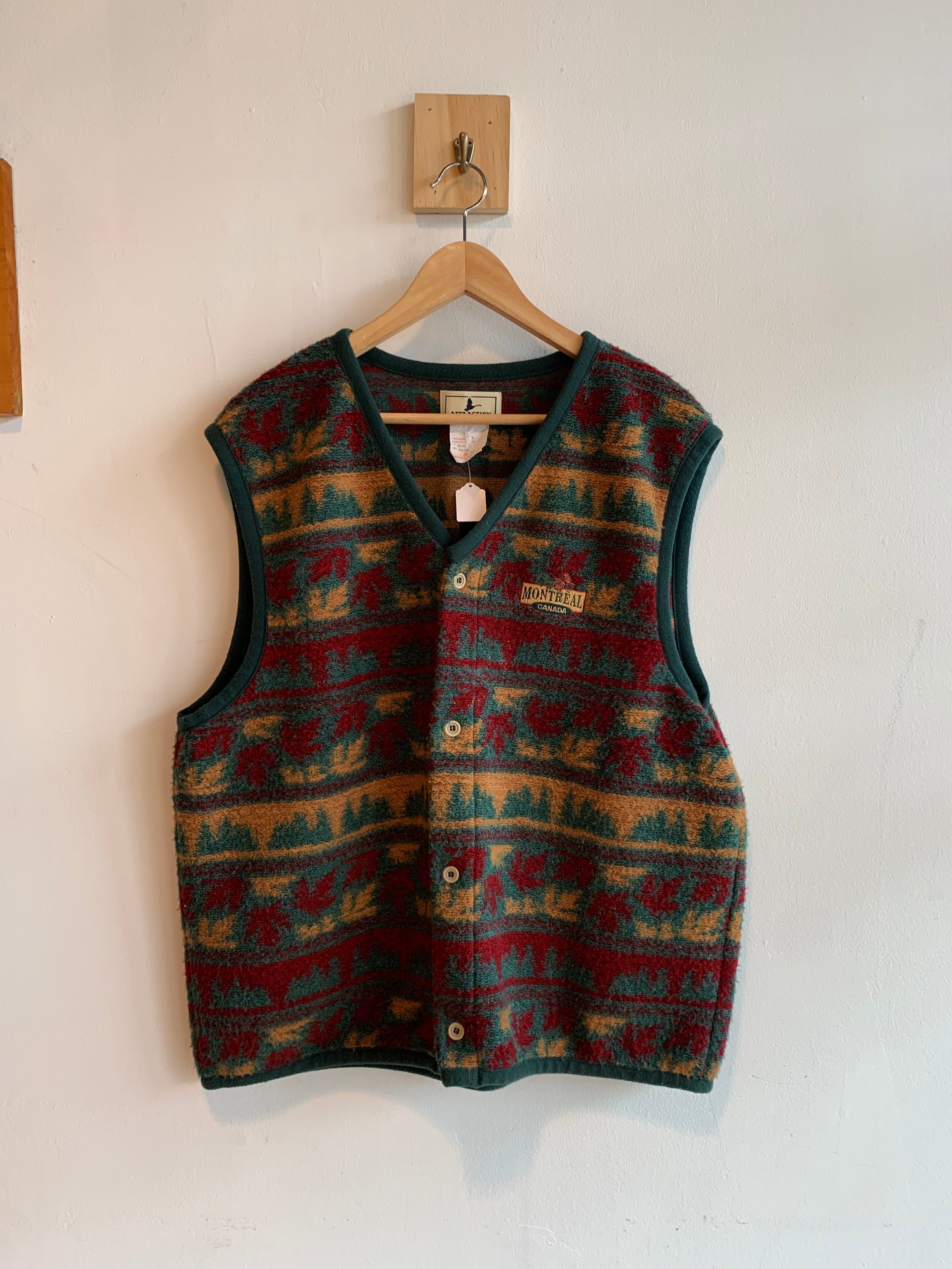 Vintage Montreal Canada Fleece Vest