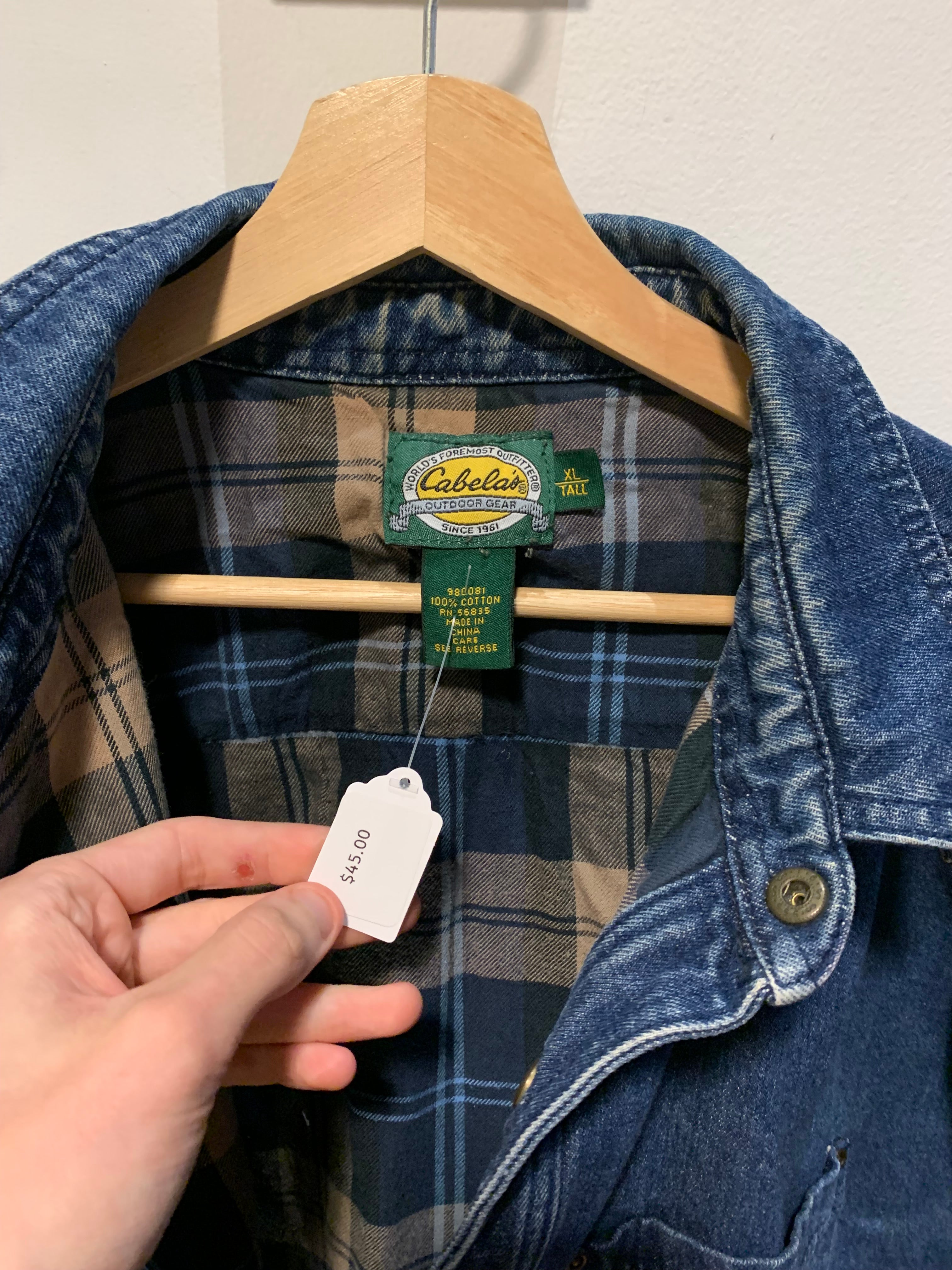 Vintage Cabelas Denim Button Up
